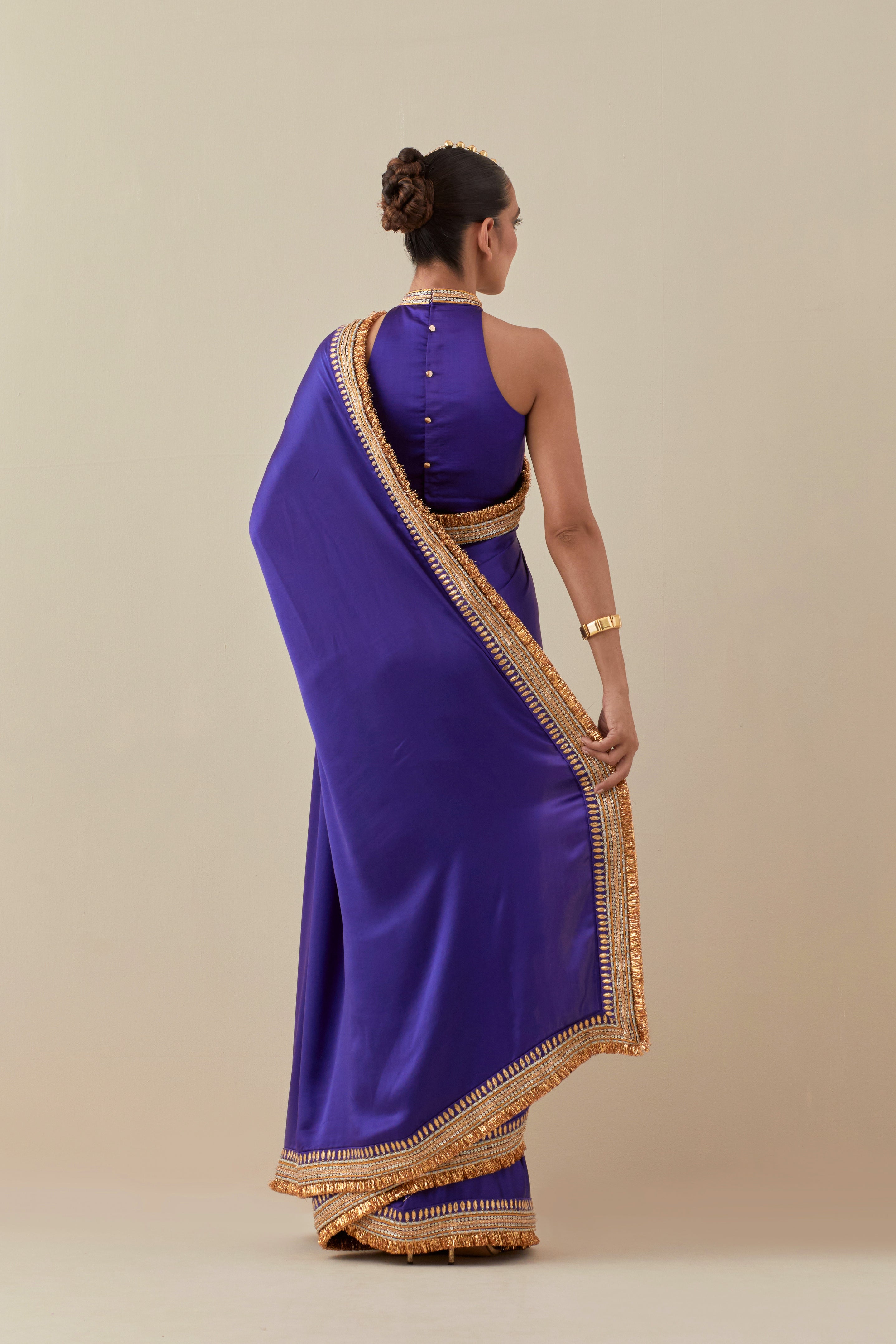 Gota And Jhaalar Border Saree