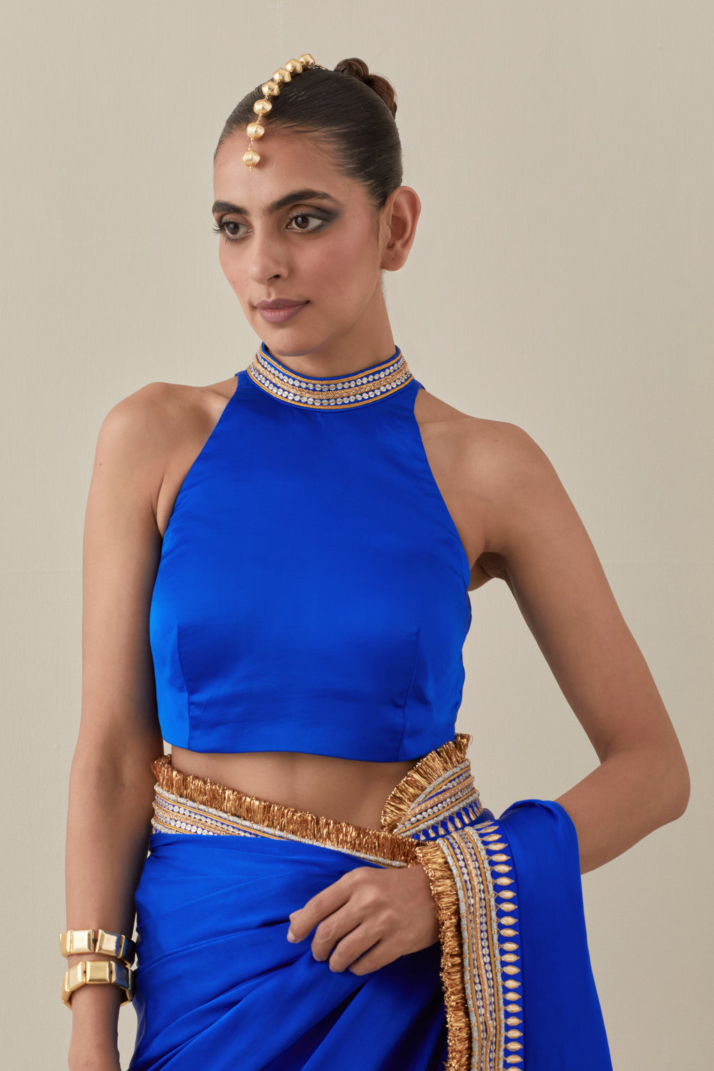 Gota And Jhaalar Border Saree