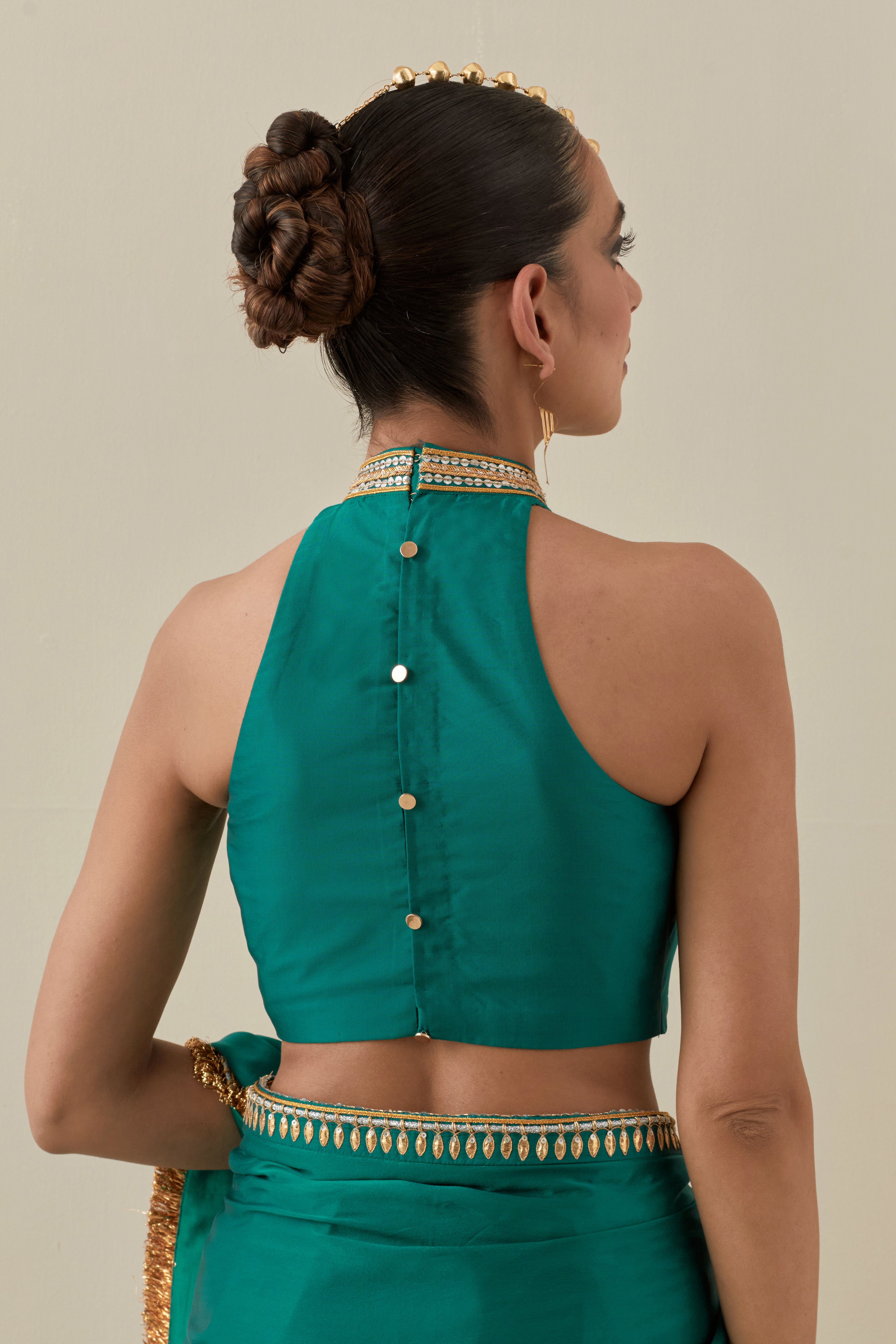 Gota And Jhaalar Border Saree