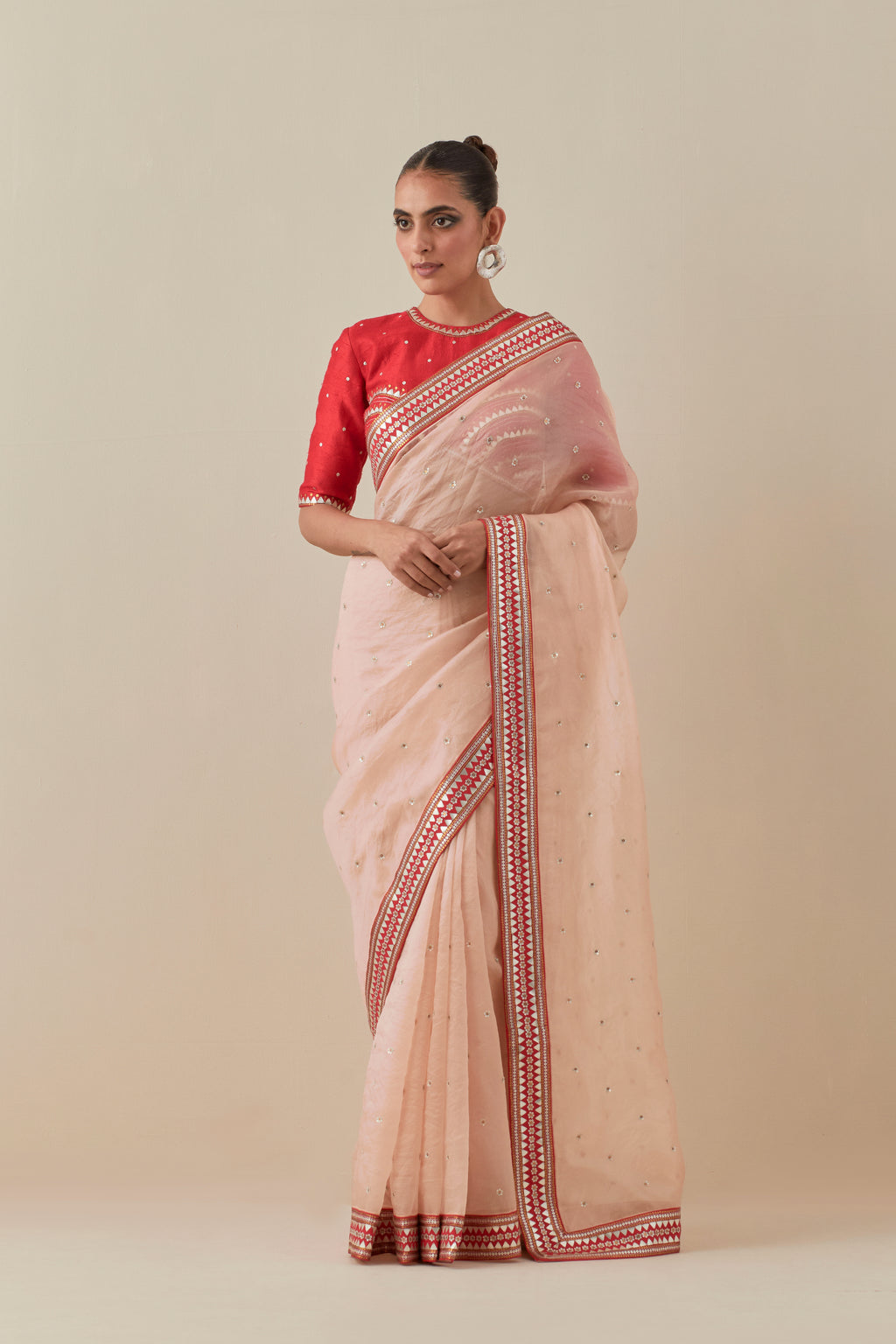 Mirrored Pyramids Border Saree Set
