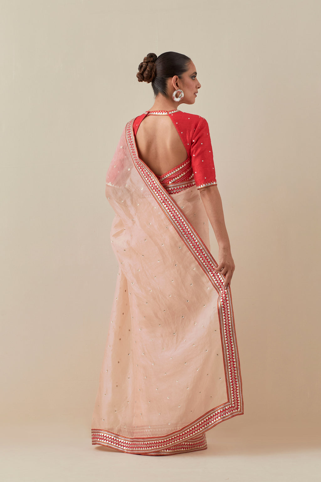 Mirrored Pyramids Border Saree Set