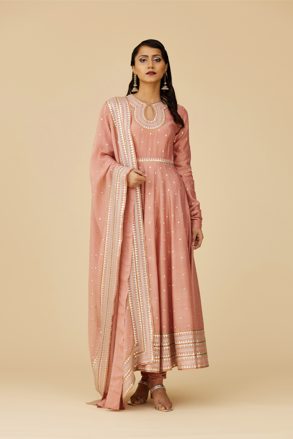 Keyhole Neckline Anarkali Set