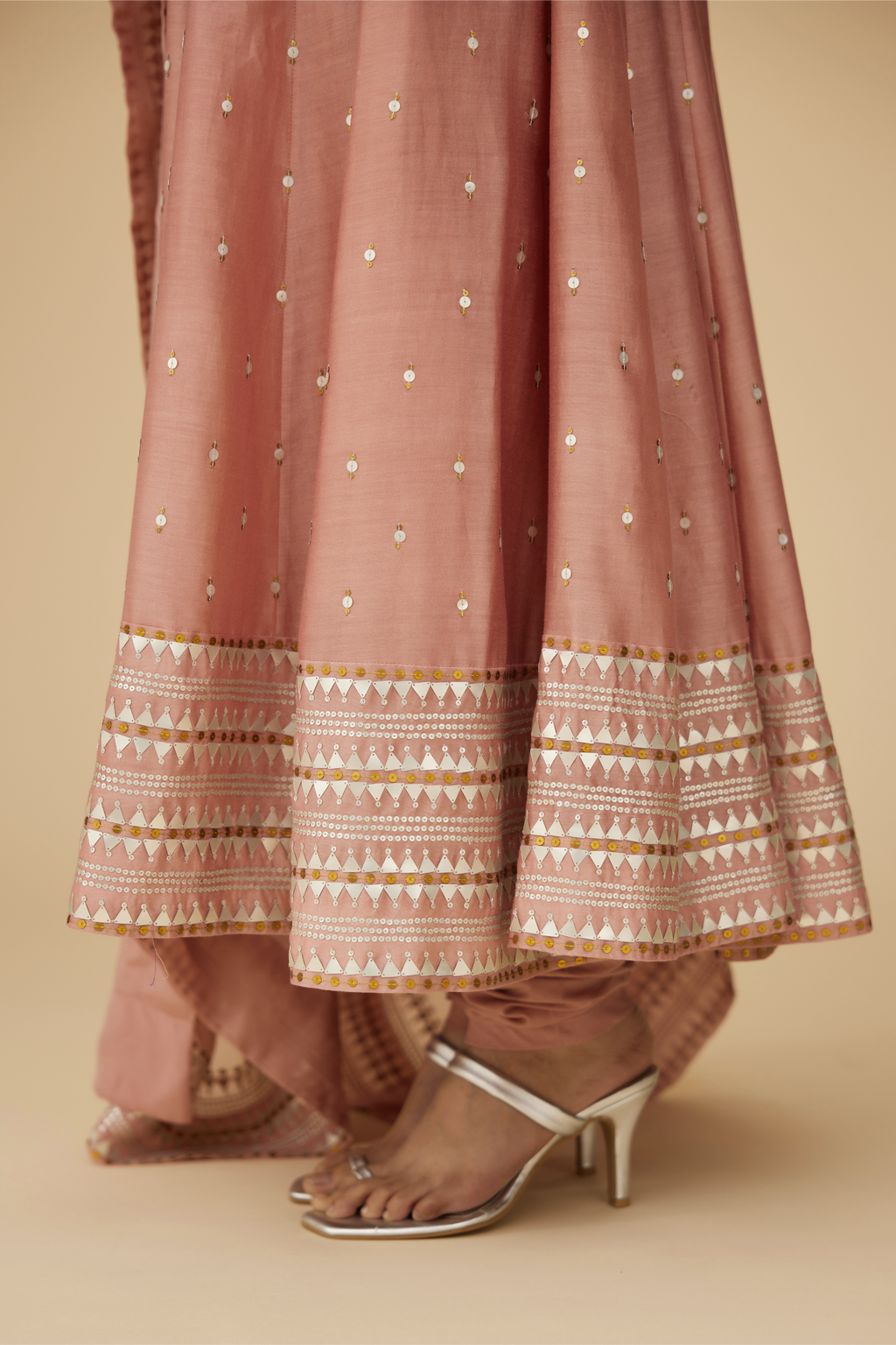 Keyhole Neckline Anarkali Set