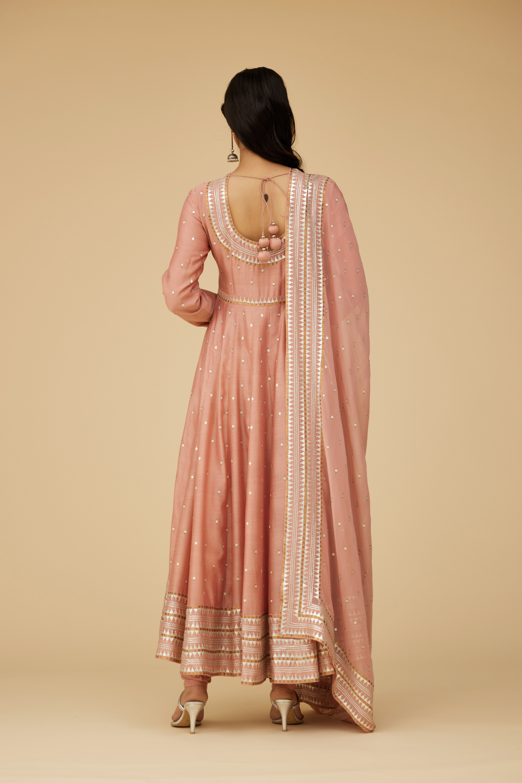 Keyhole Neckline Anarkali Set