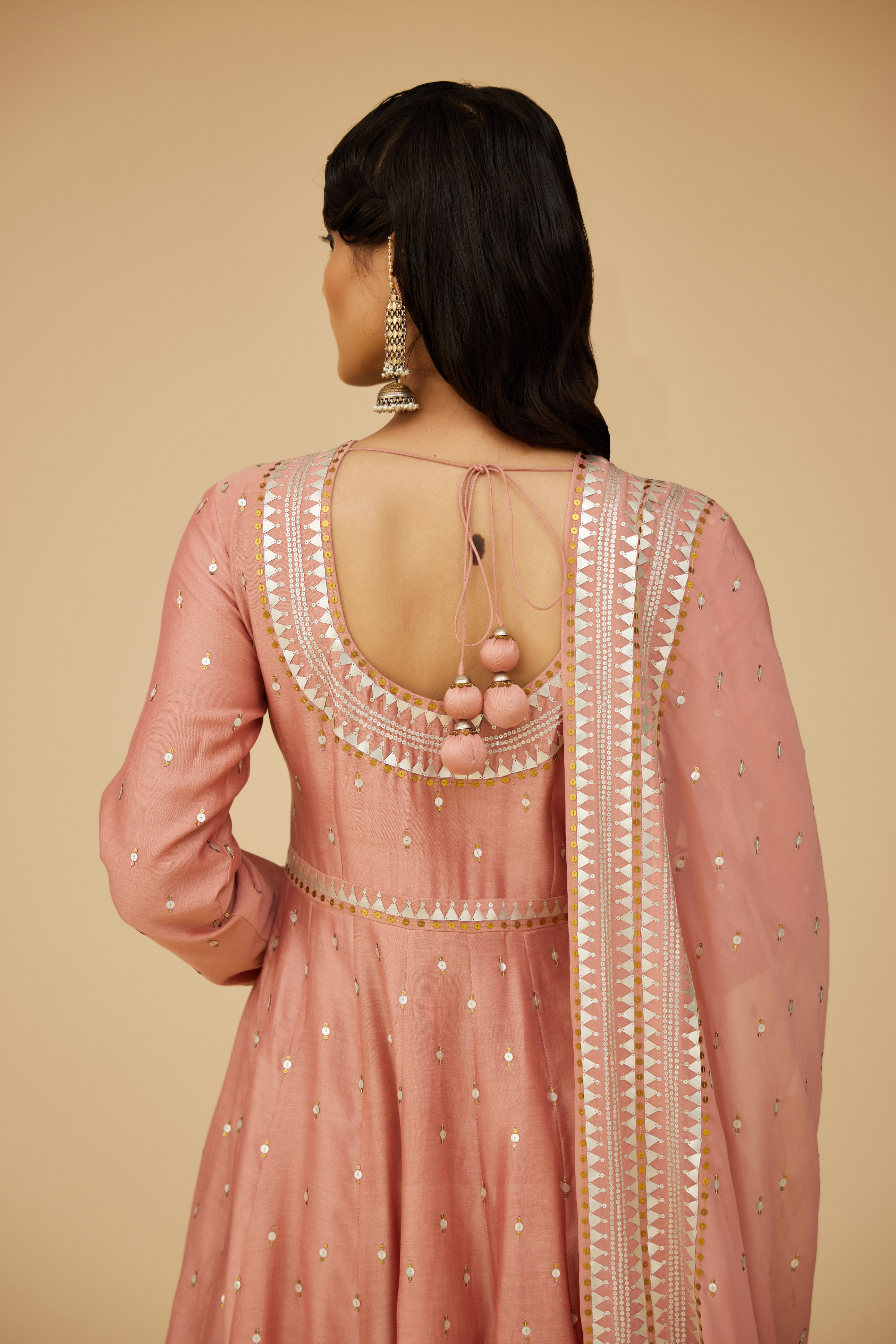 Keyhole Neckline Anarkali Set
