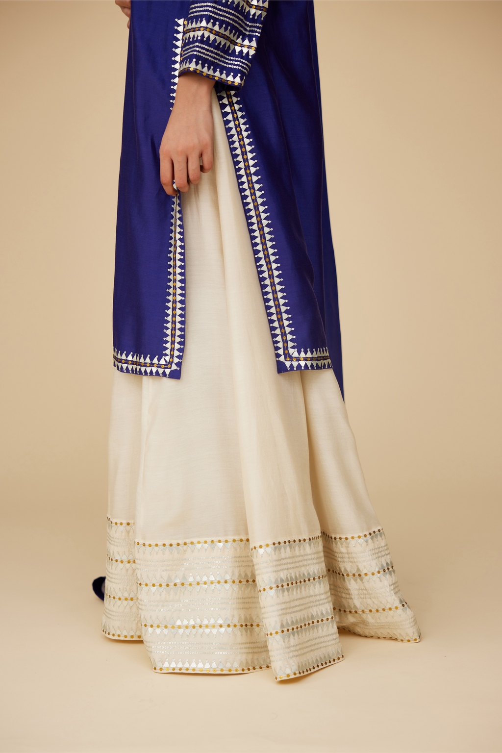 Gorget Neckline Sharara Set