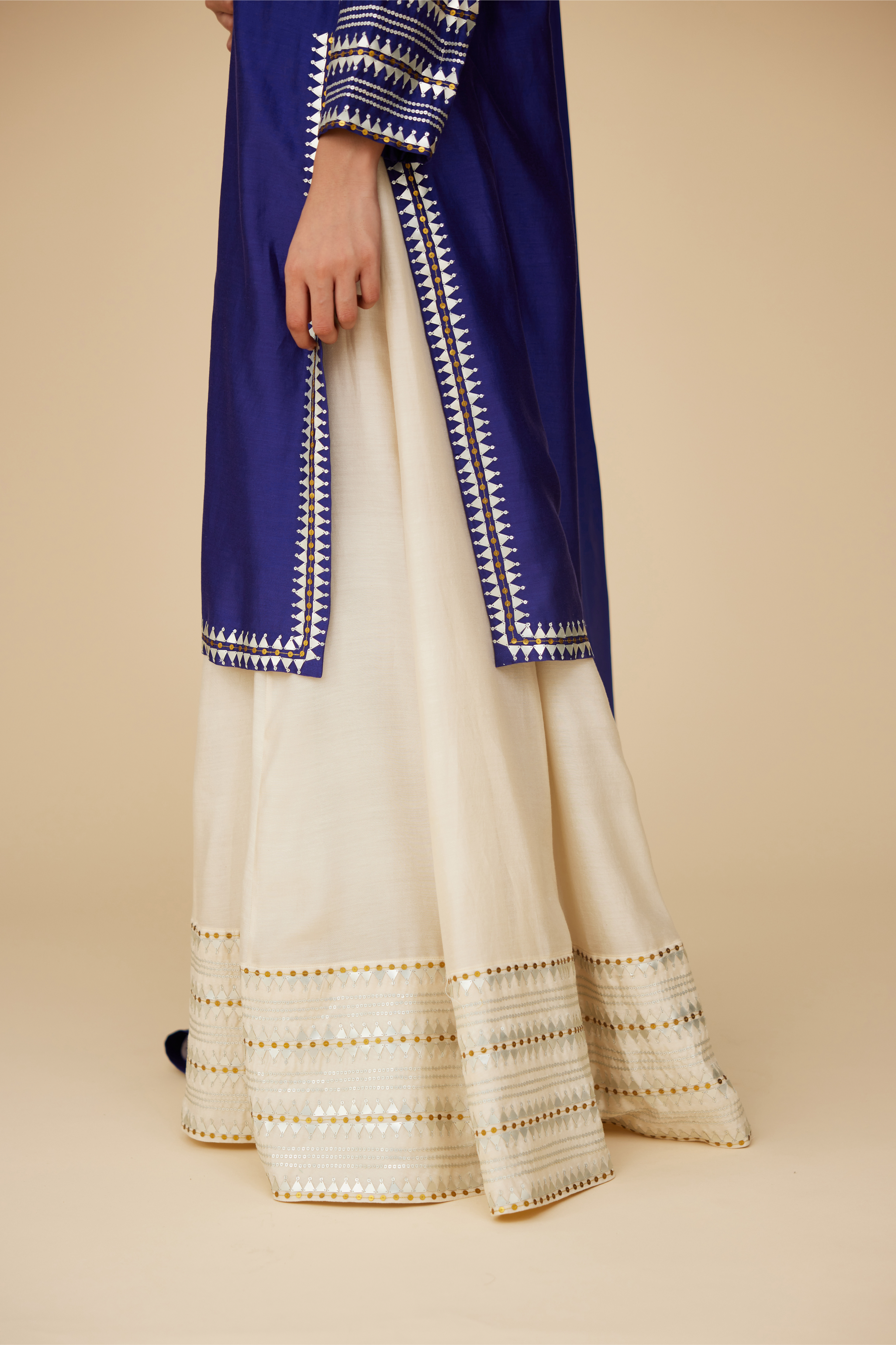 Gorget Neckline Sharara Set