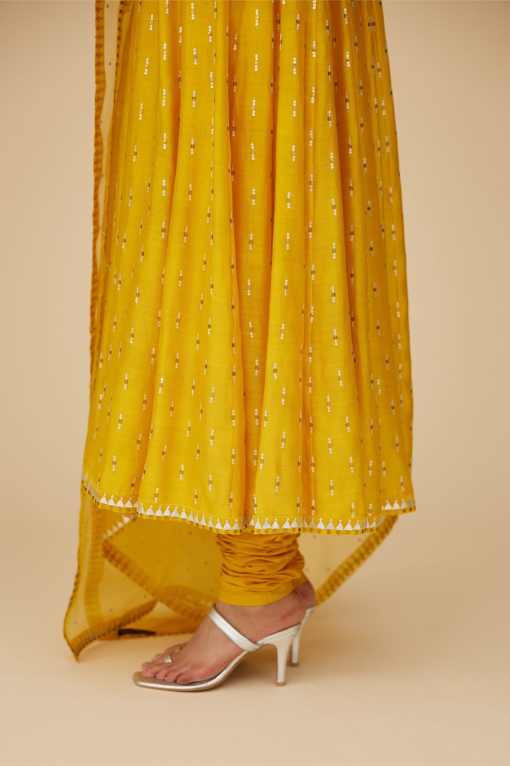 Tamarind Motif Anarkali Set