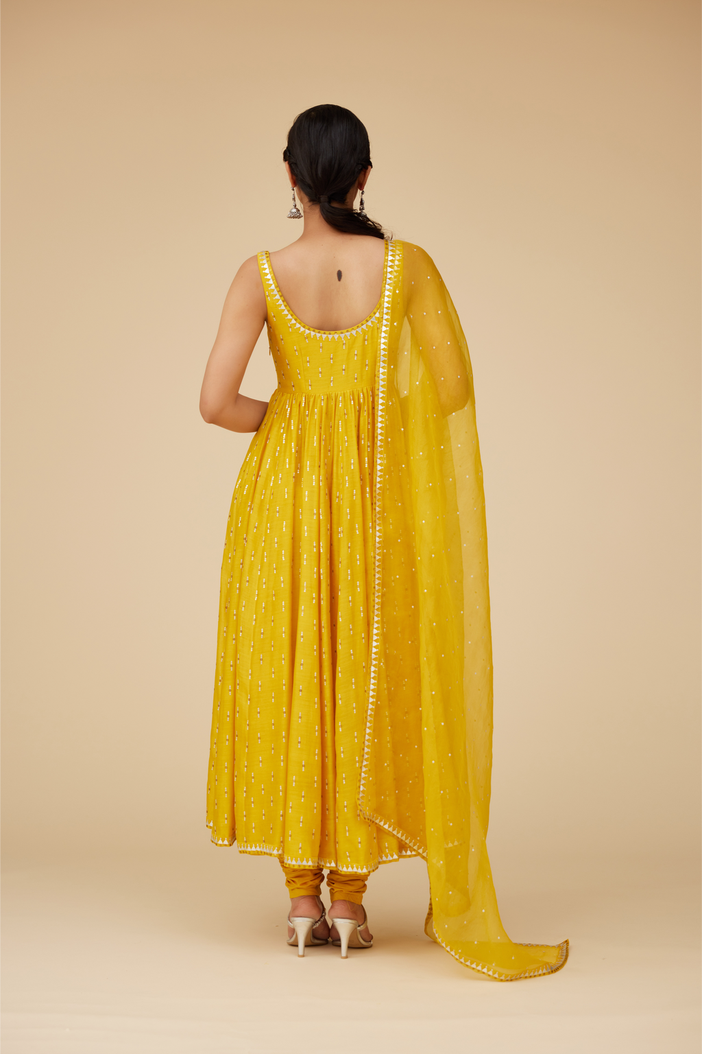 Tamarind Motif Anarkali Set