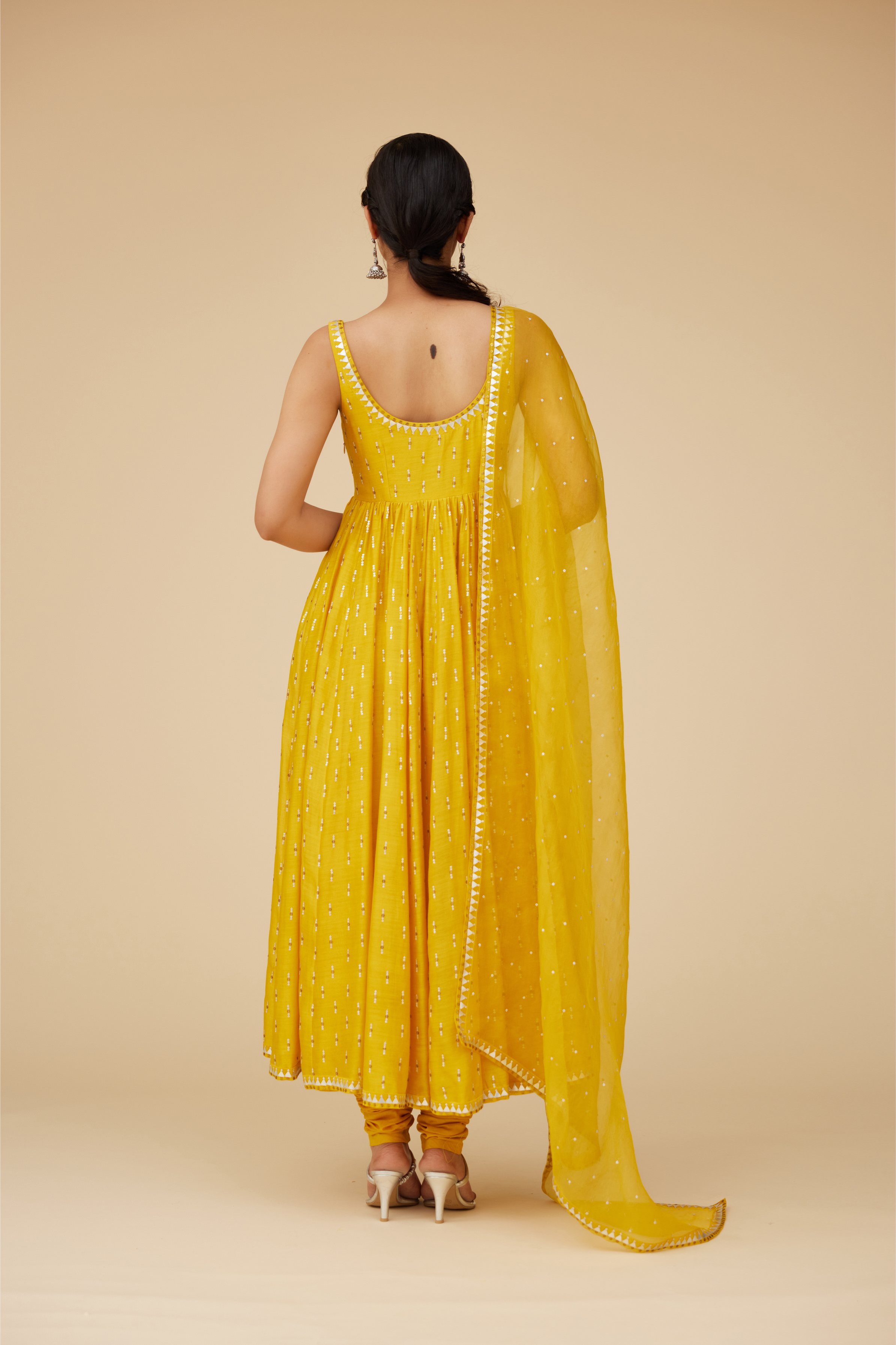 Tamarind Motif Anarkali Set