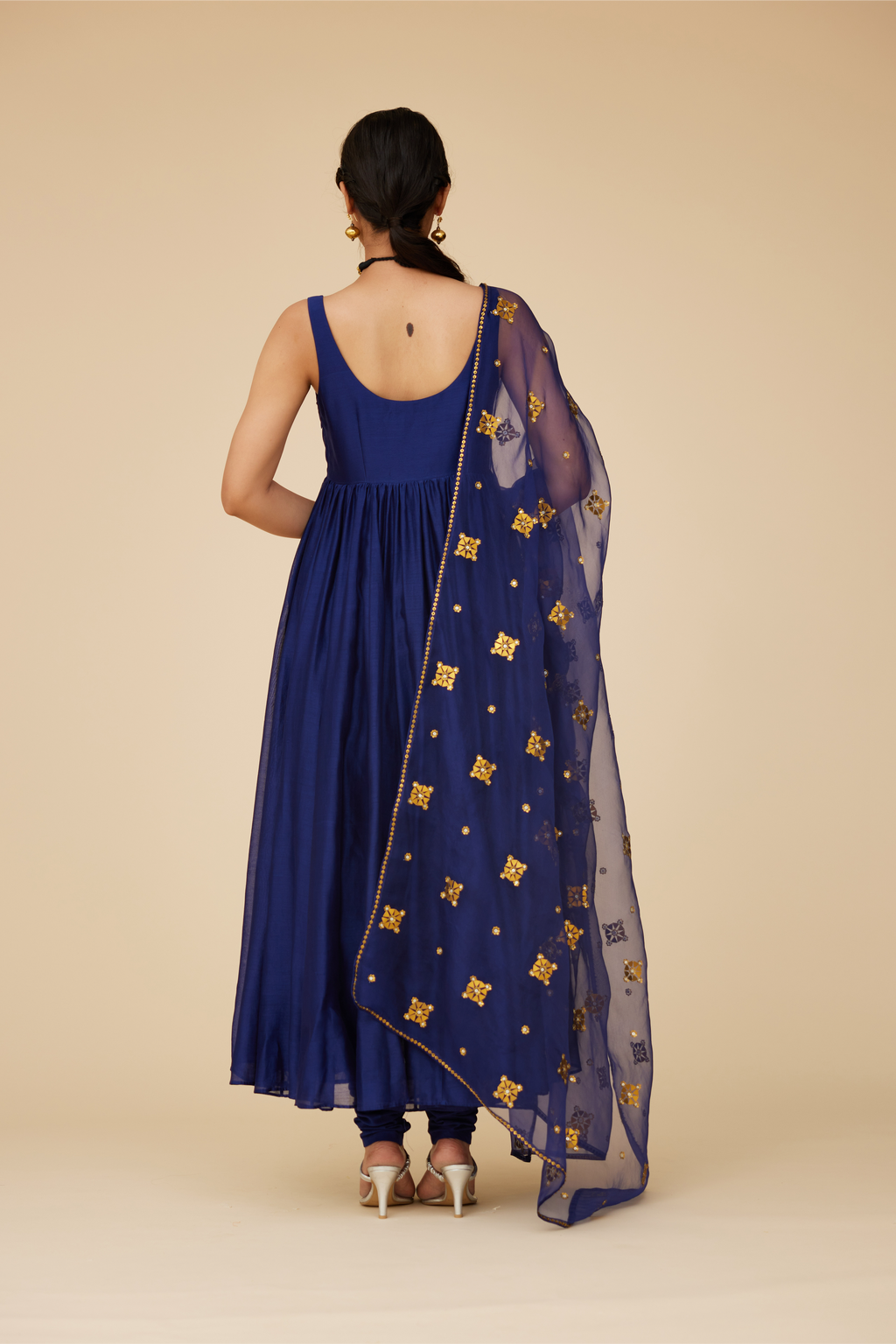 Medallion Motif Dupatta And Anarkali Set