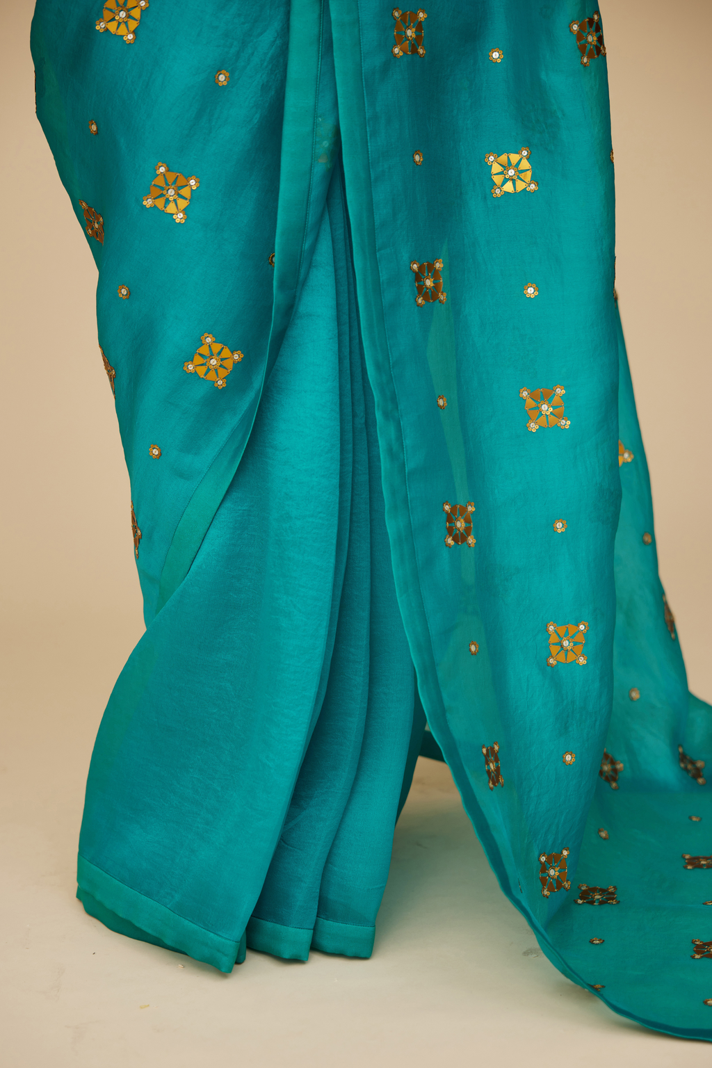 Medallion Motif Saree Set