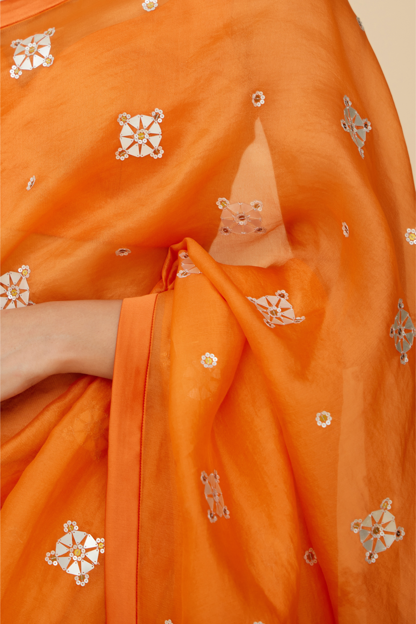 Medallion Motif Saree Set
