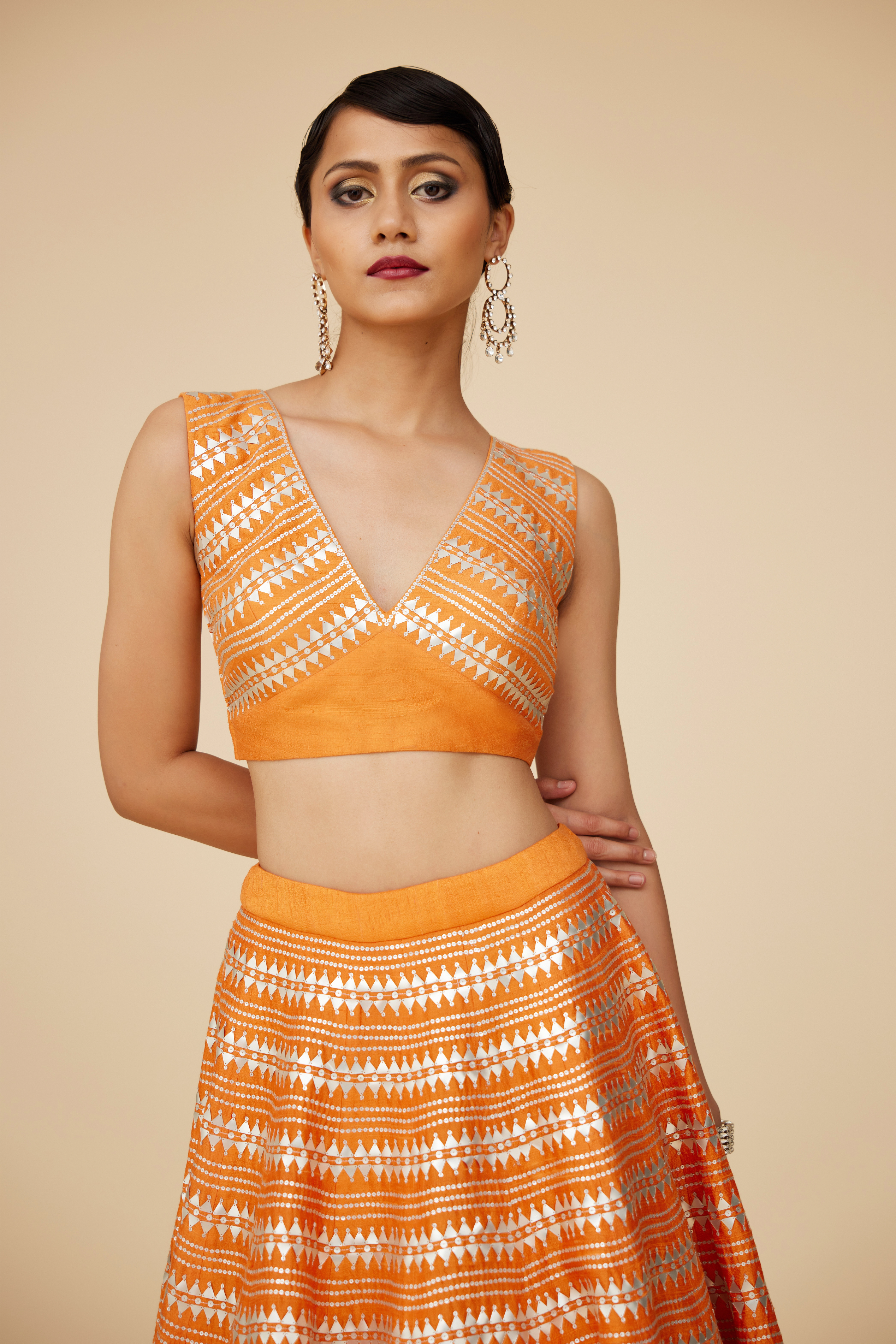 All Over Fence Motif Lehenga Set