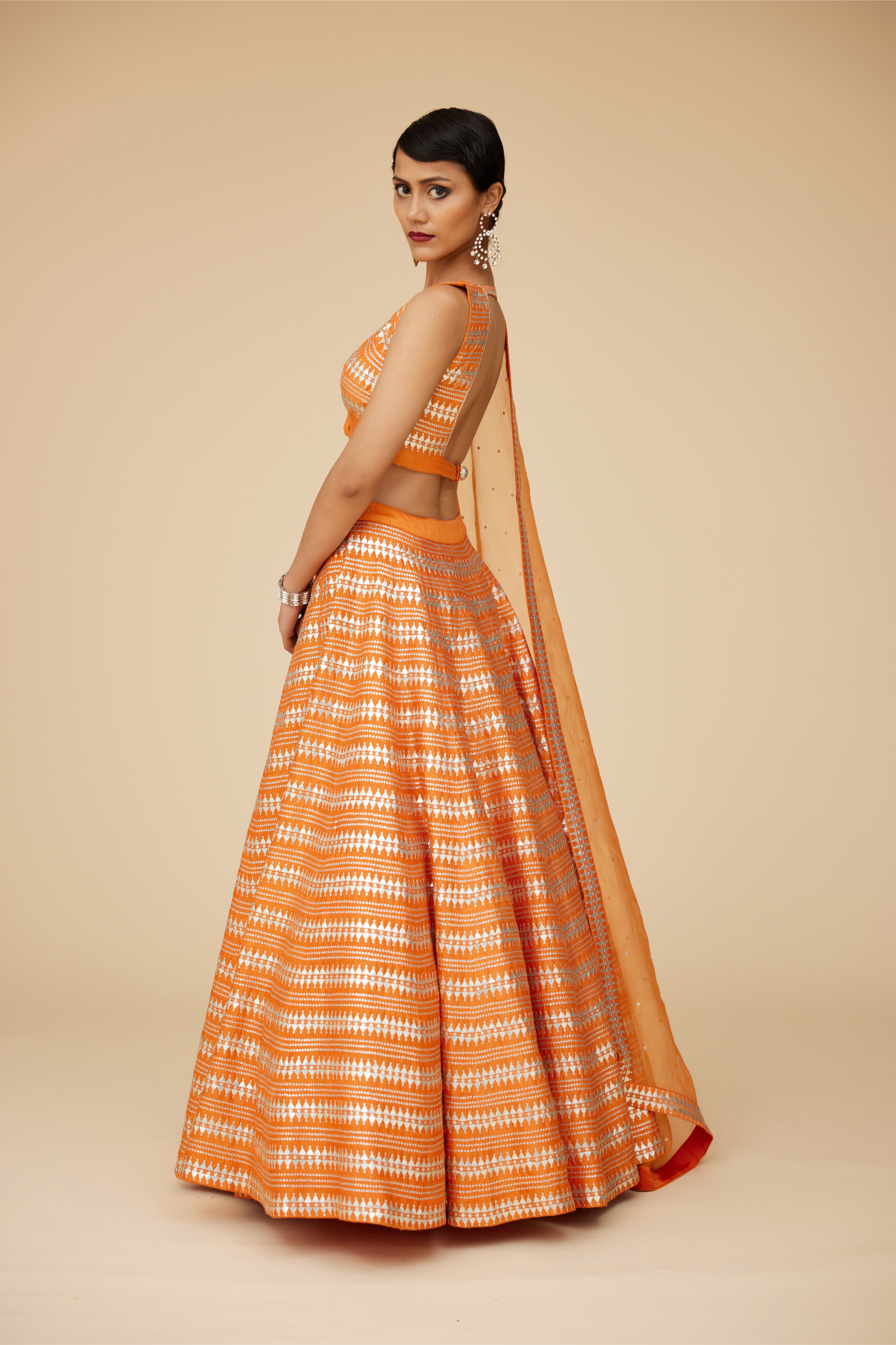 All Over Fence Motif Lehenga Set