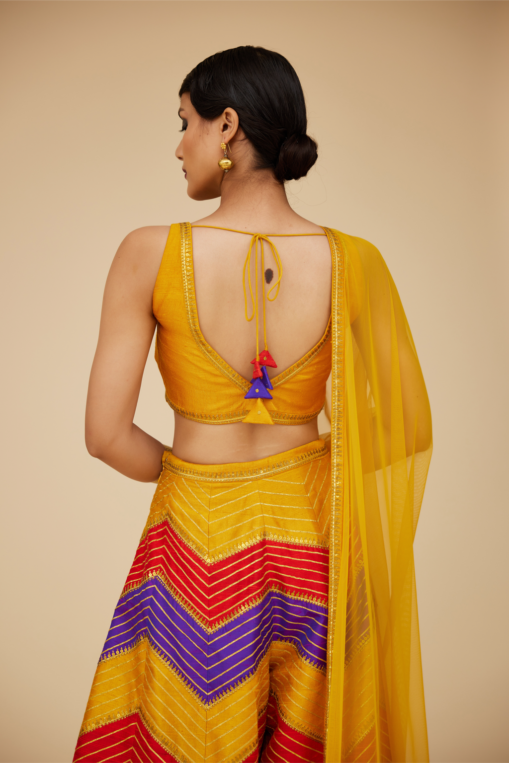 Multi-Coloured Chevron Palazzo Set