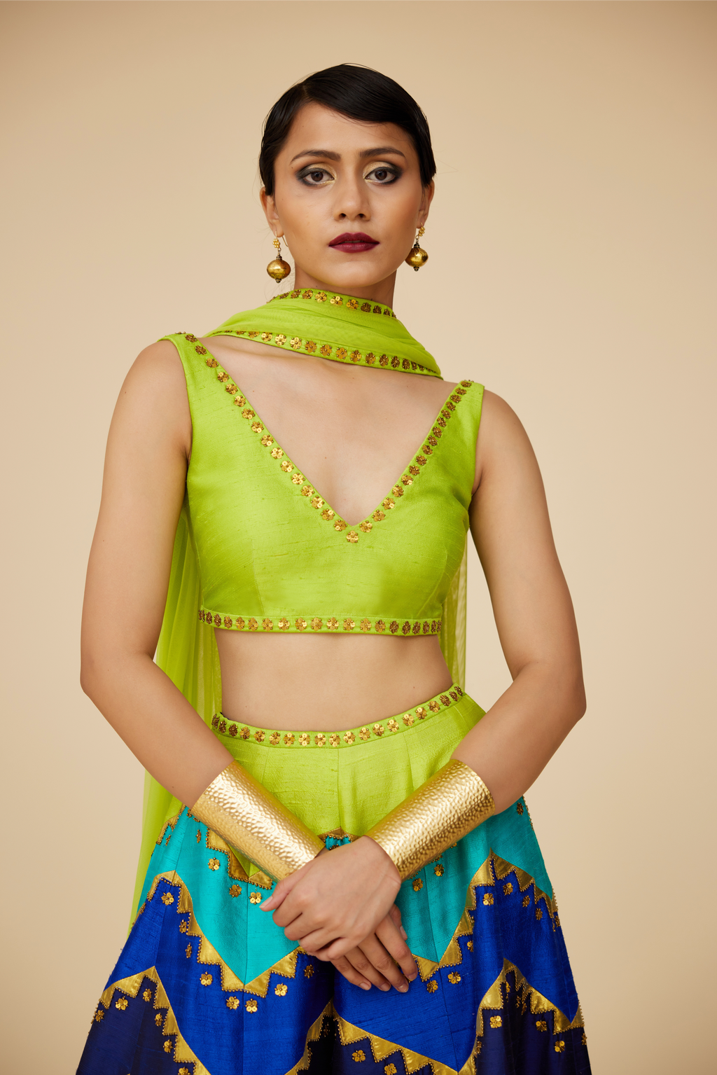 Multi-Coloured Chevron Palazzo Set