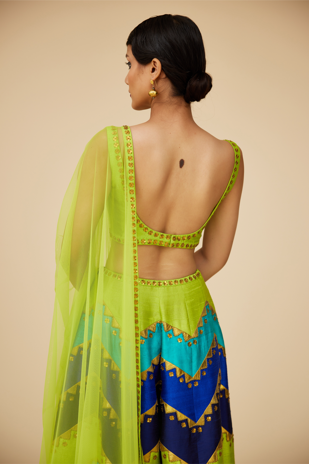 Multi-Coloured Chevron Palazzo Set