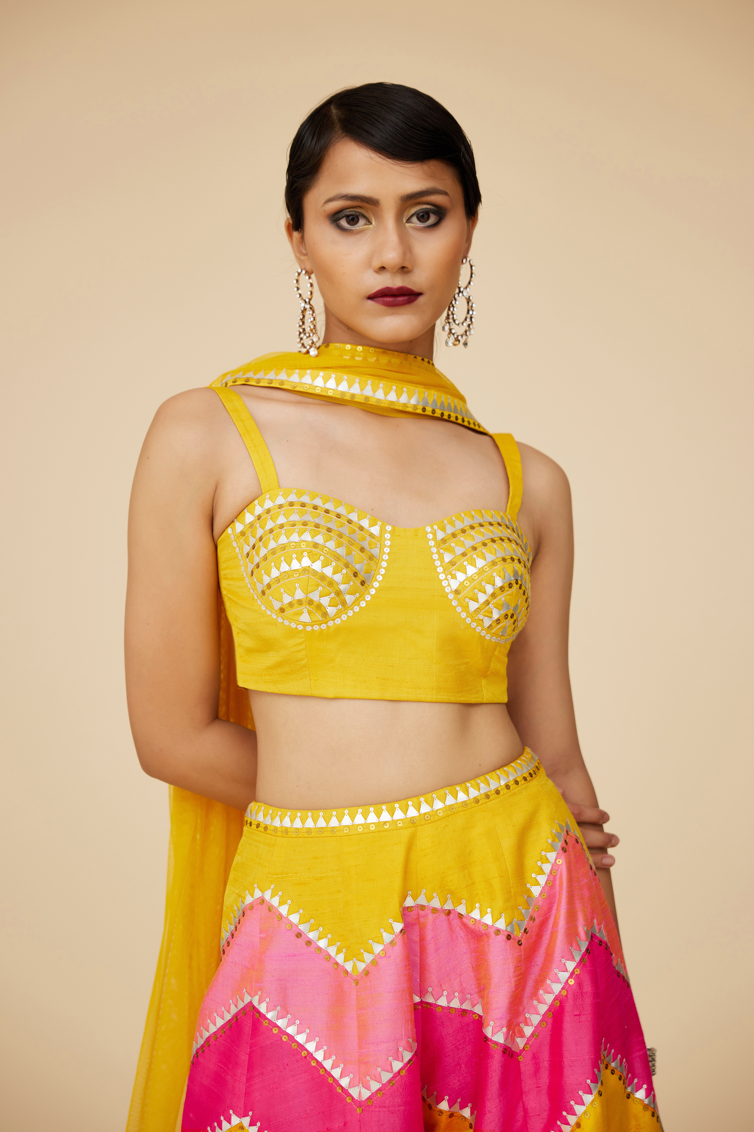 Multi-Coloured Chevron Palazzo Set