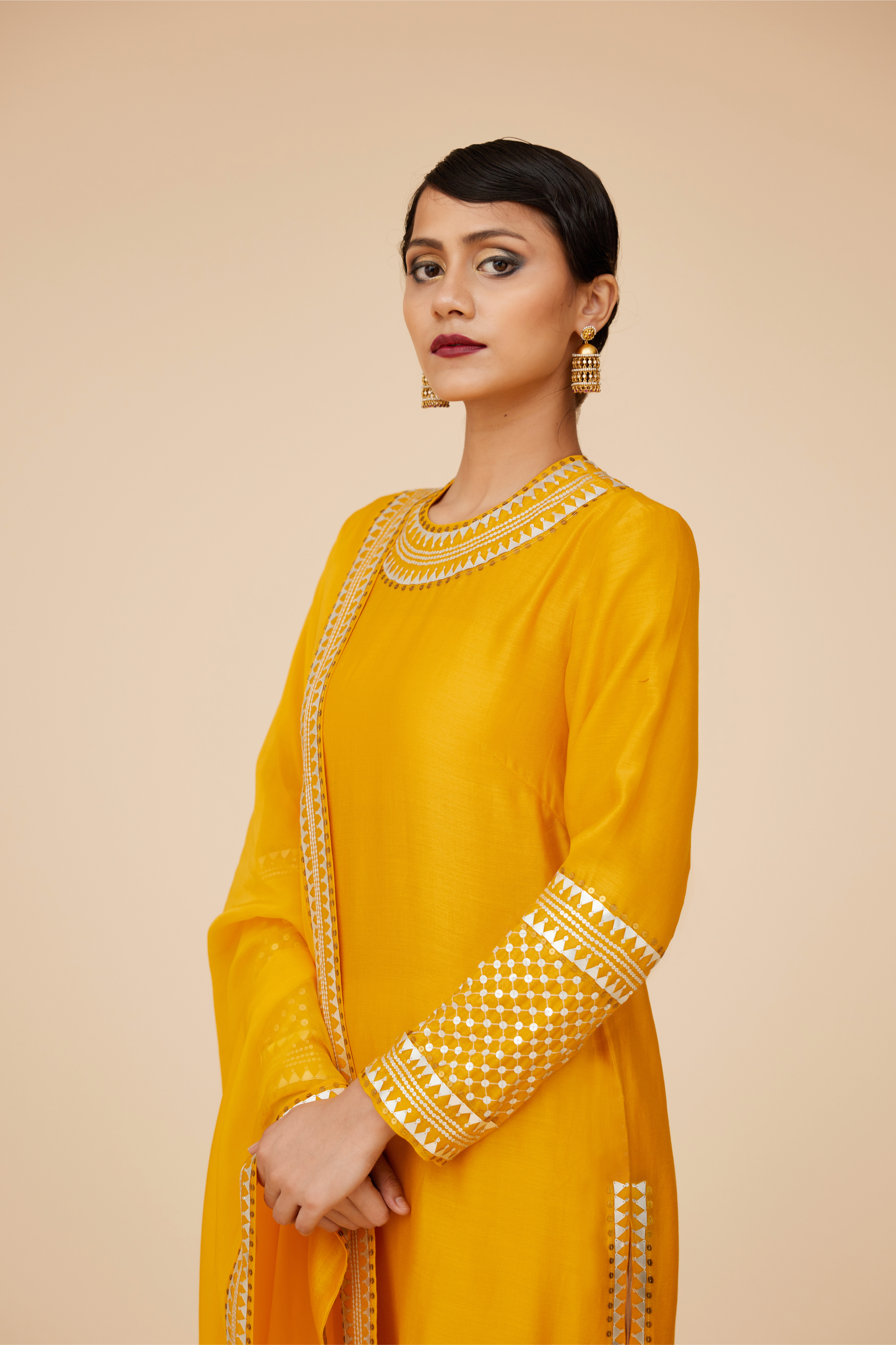 Jaal Border Kurta Set