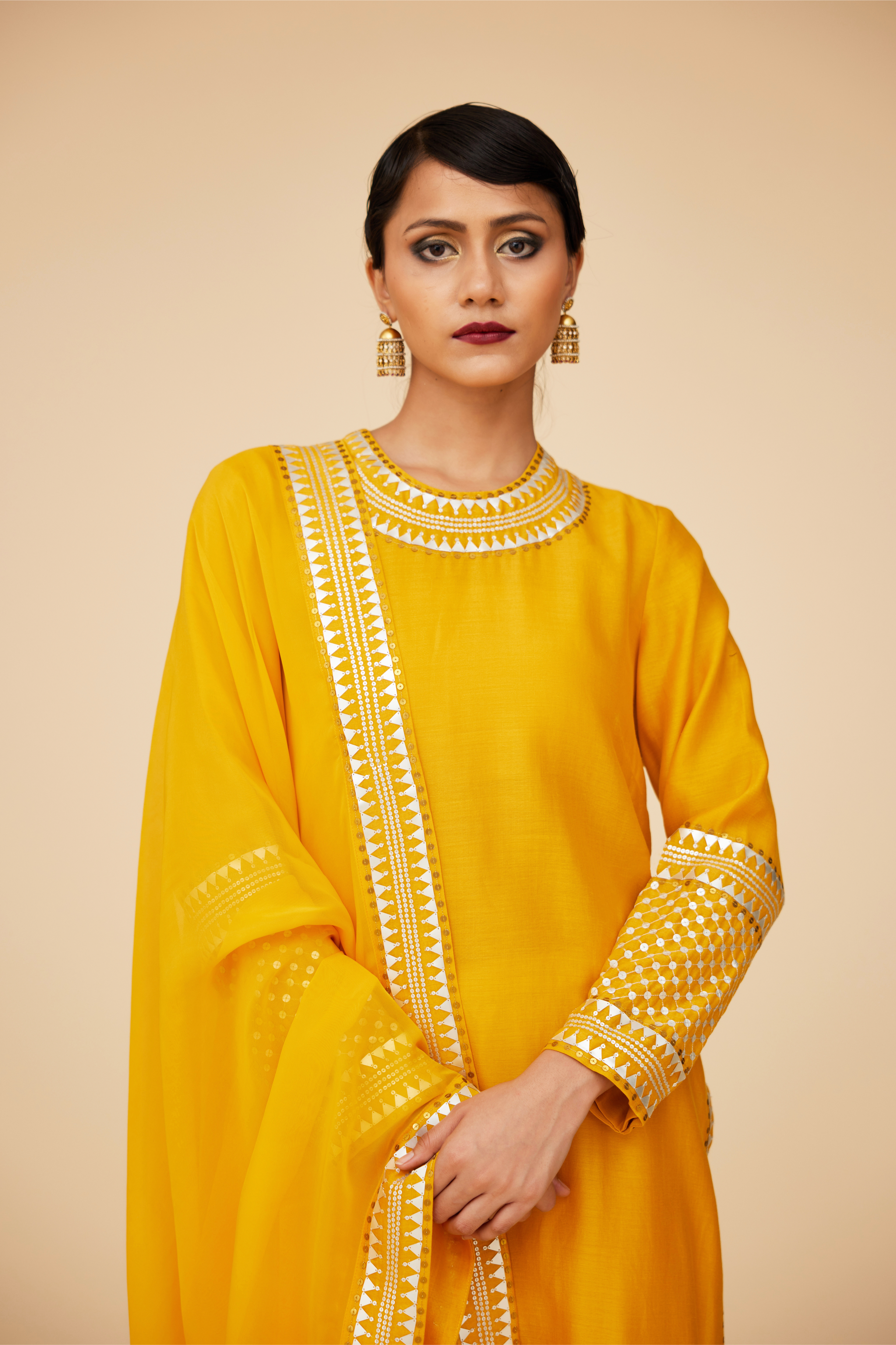 Jaal Border Kurta Set