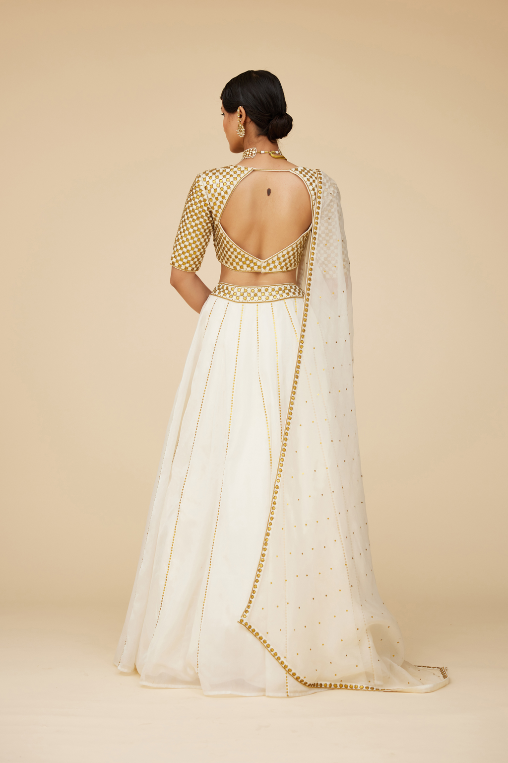 Lattice Motif Lehenga Set