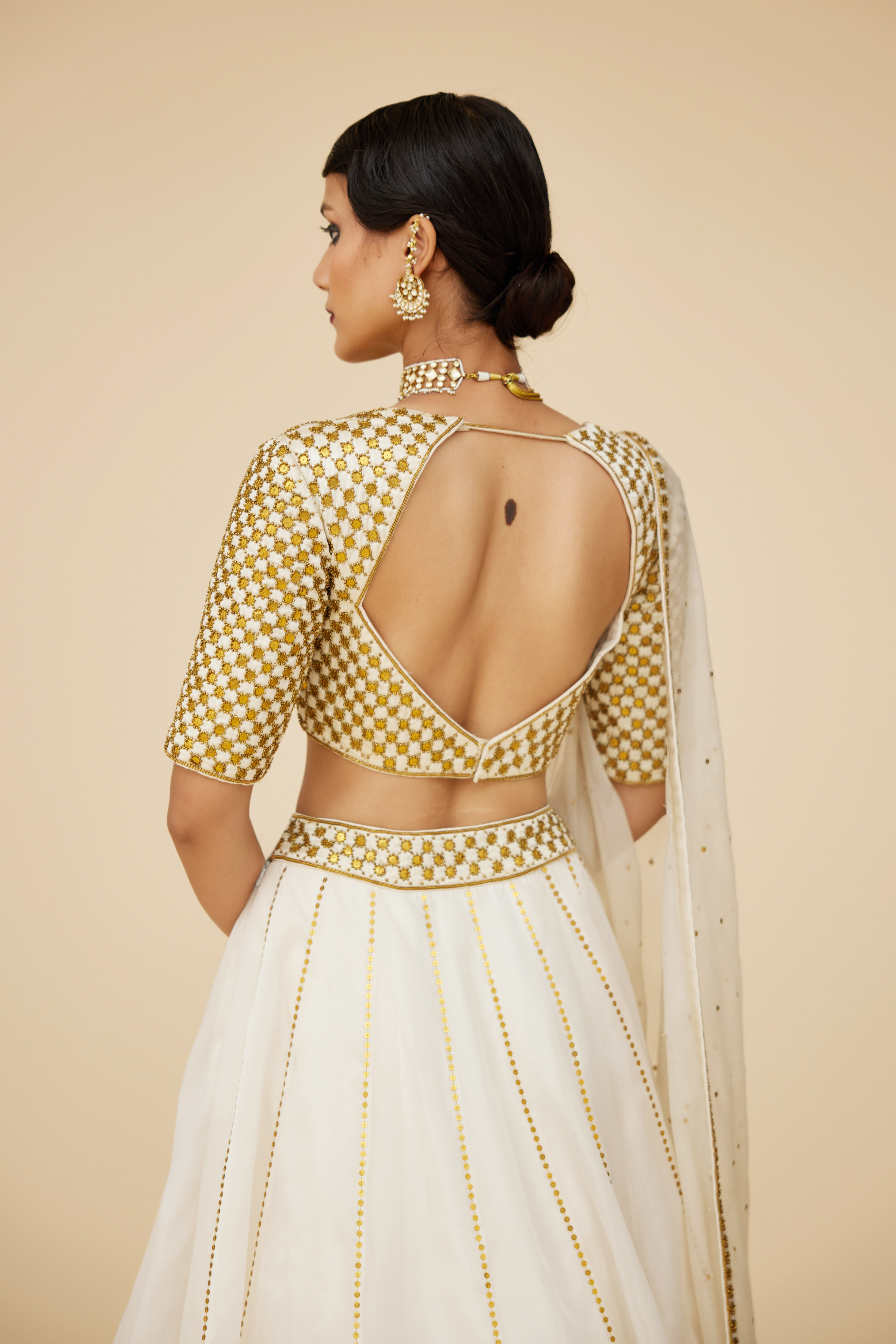 Lattice Motif Lehenga Set