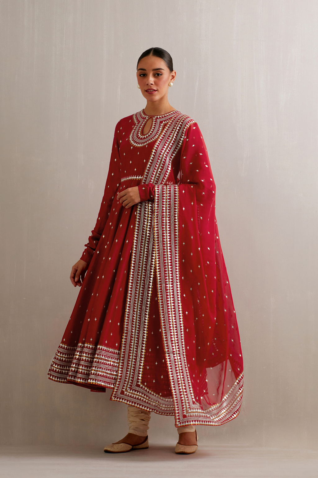 Keyhole Neckline Anarkali Set