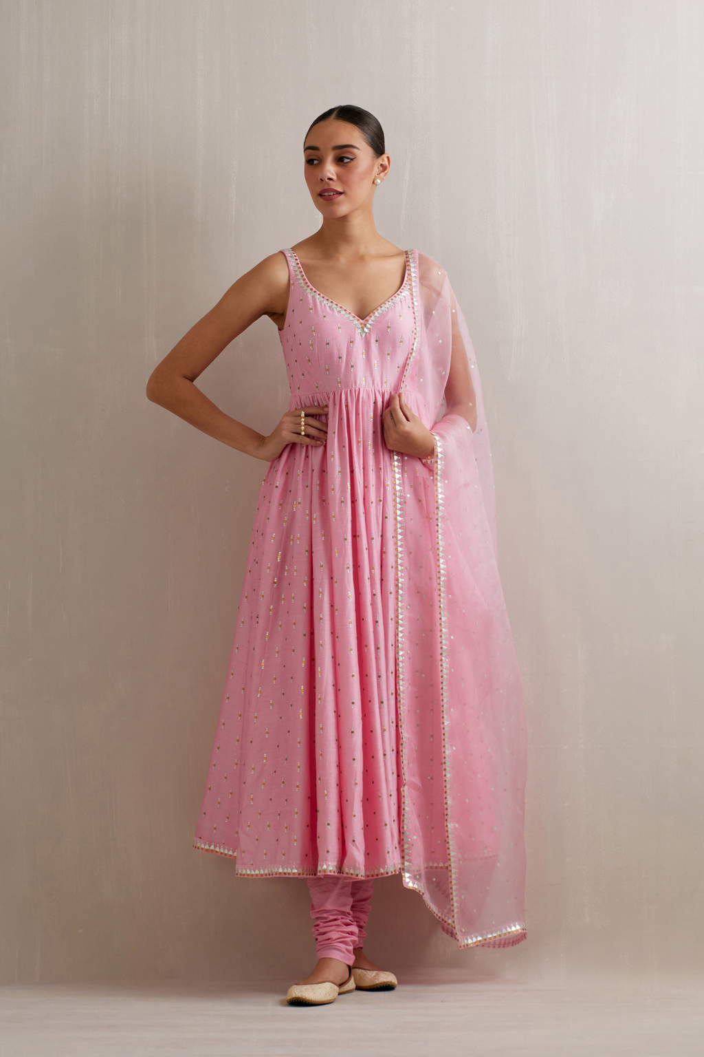 Tamarind Motif Anarkali Set