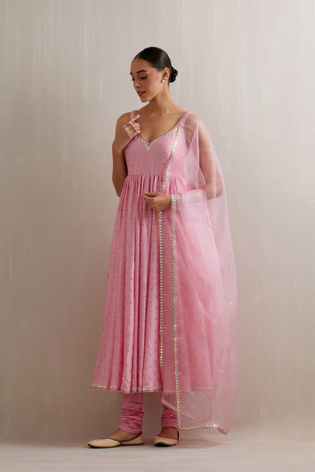 Tamarind Motif Anarkali Set