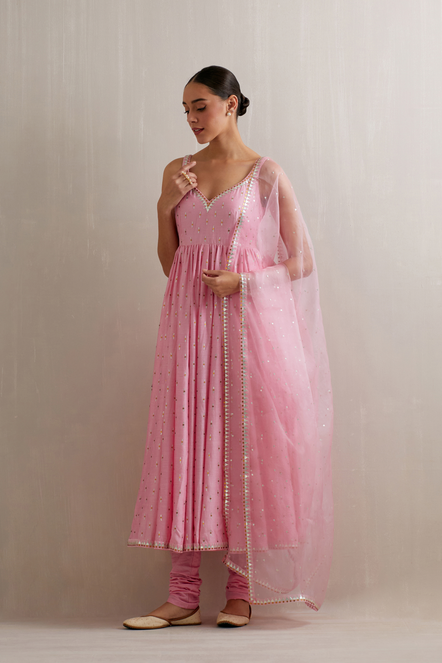 Tamarind Motif Anarkali Set