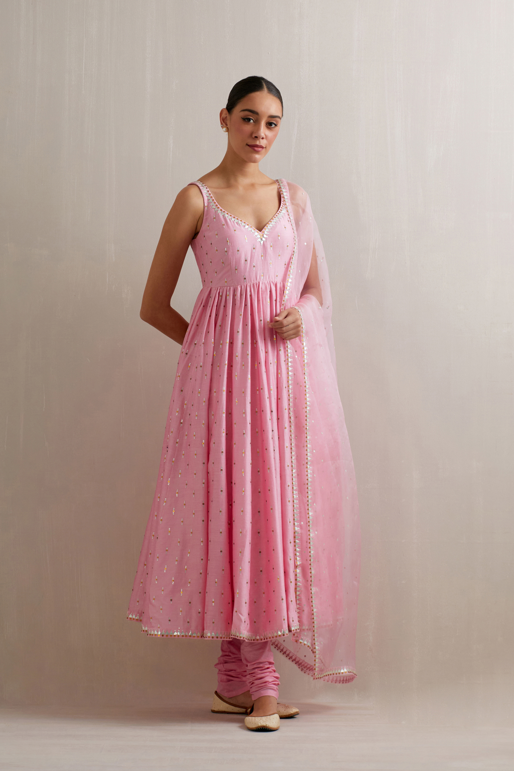 Tamarind Motif Anarkali Set