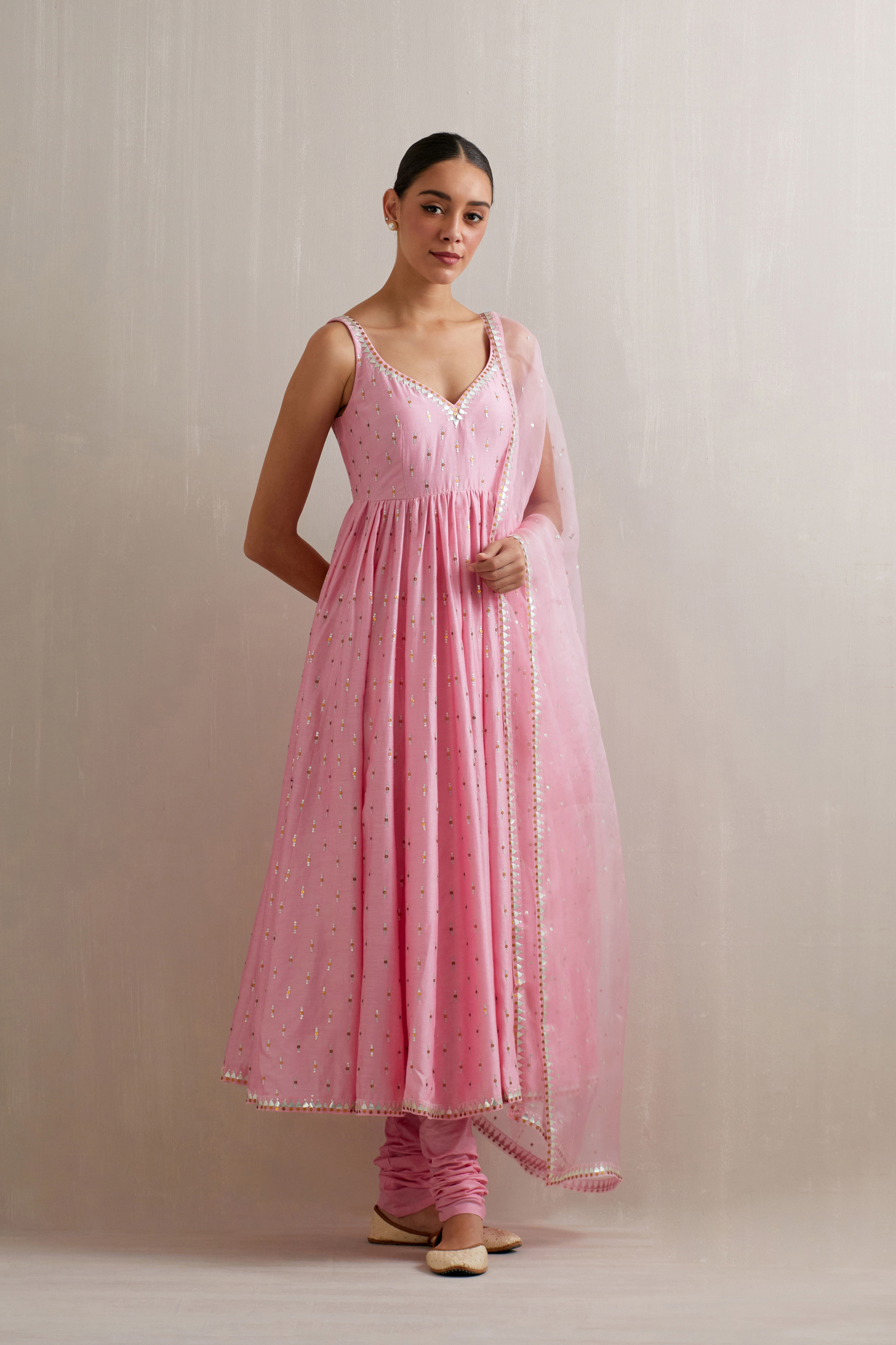 Tamarind Motif Anarkali Set