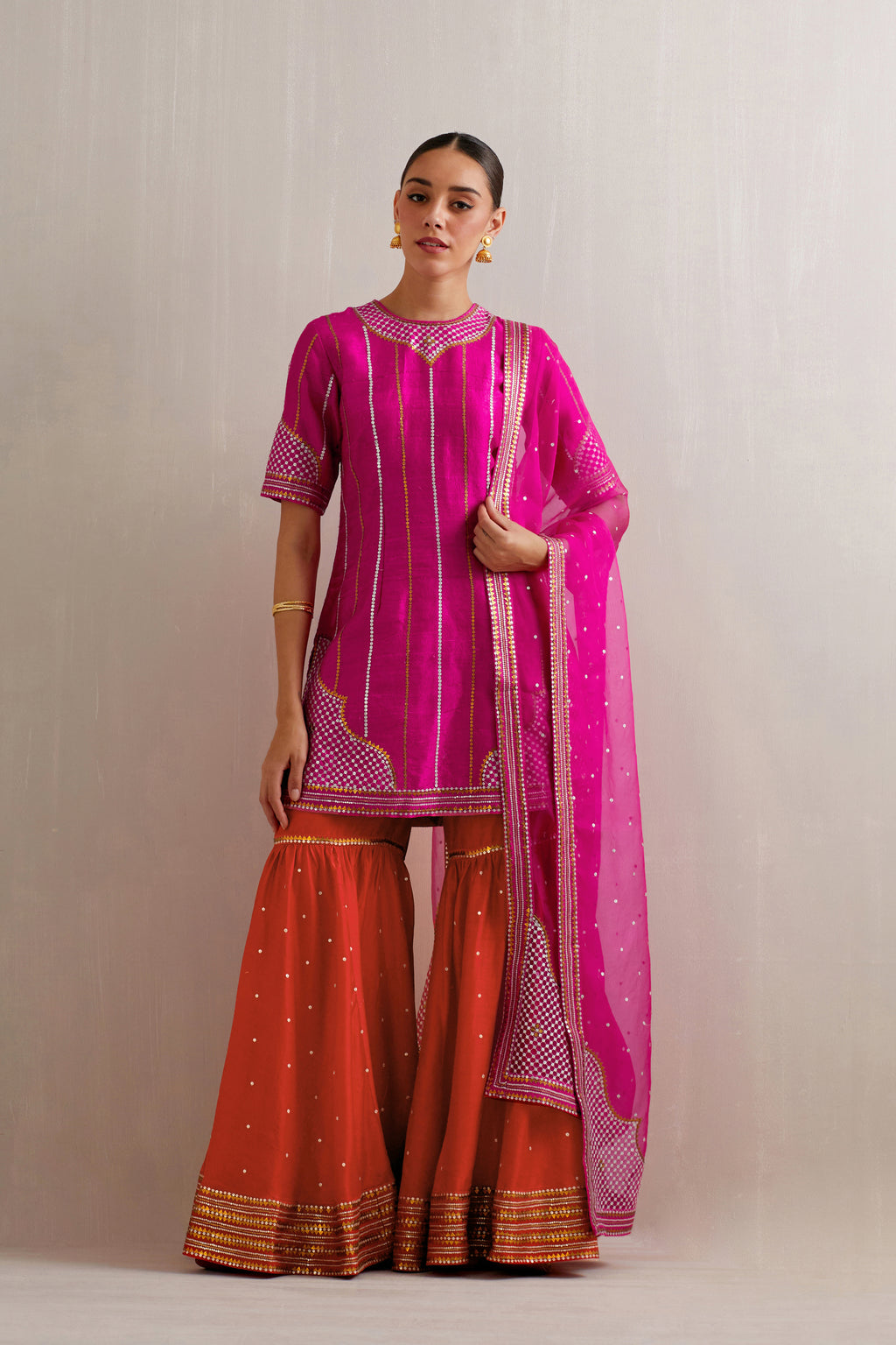 Jharokha And Jaal Sharara Set