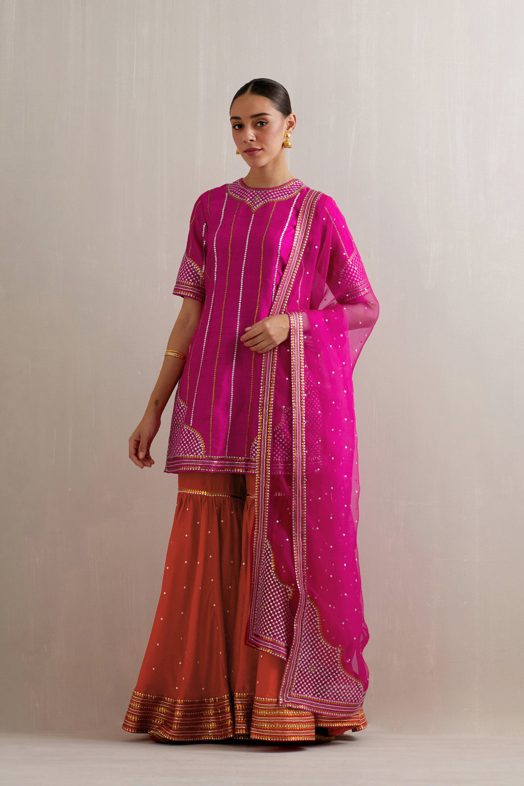 Jharokha And Jaal Sharara Set