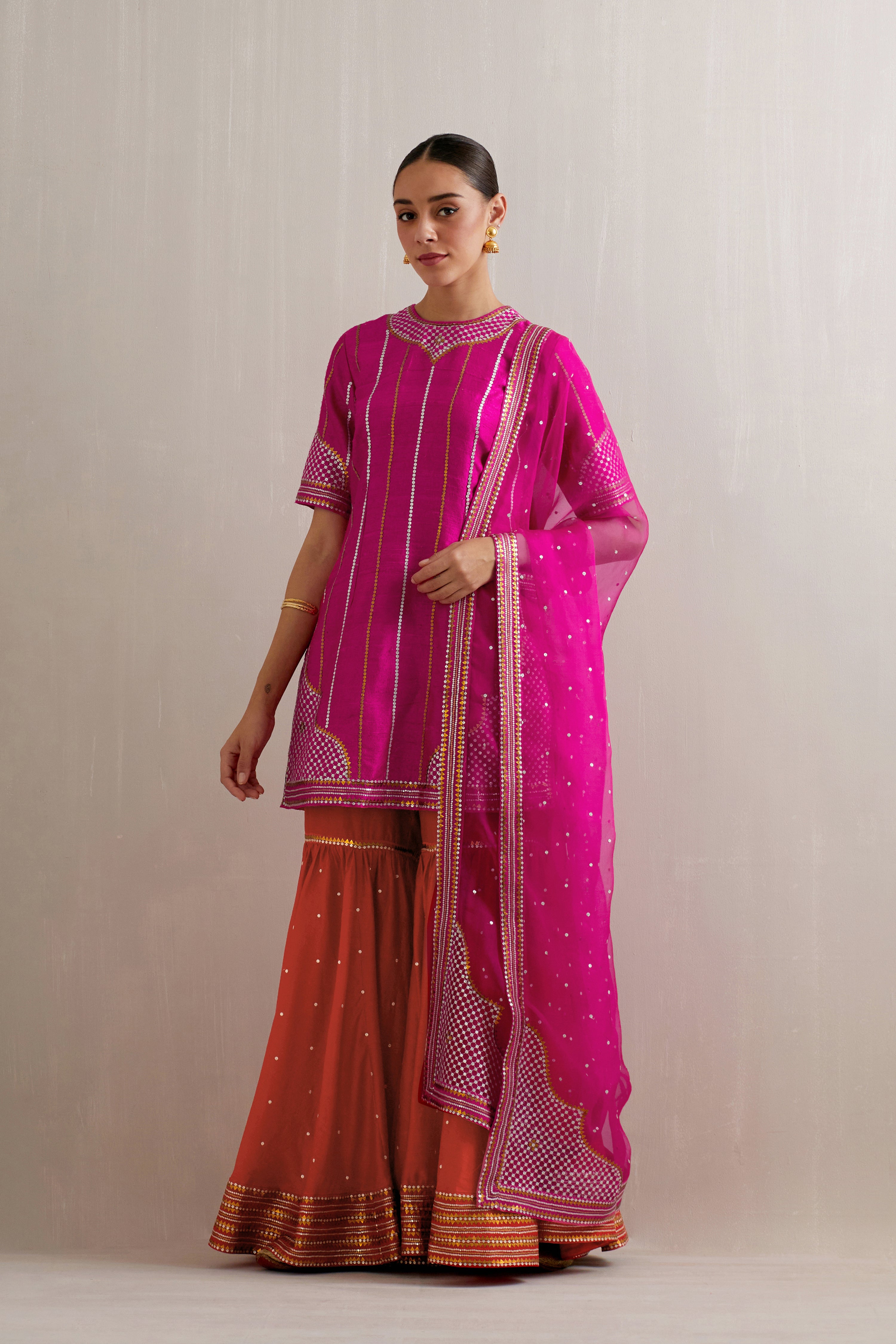 Jharokha And Jaal Sharara Set