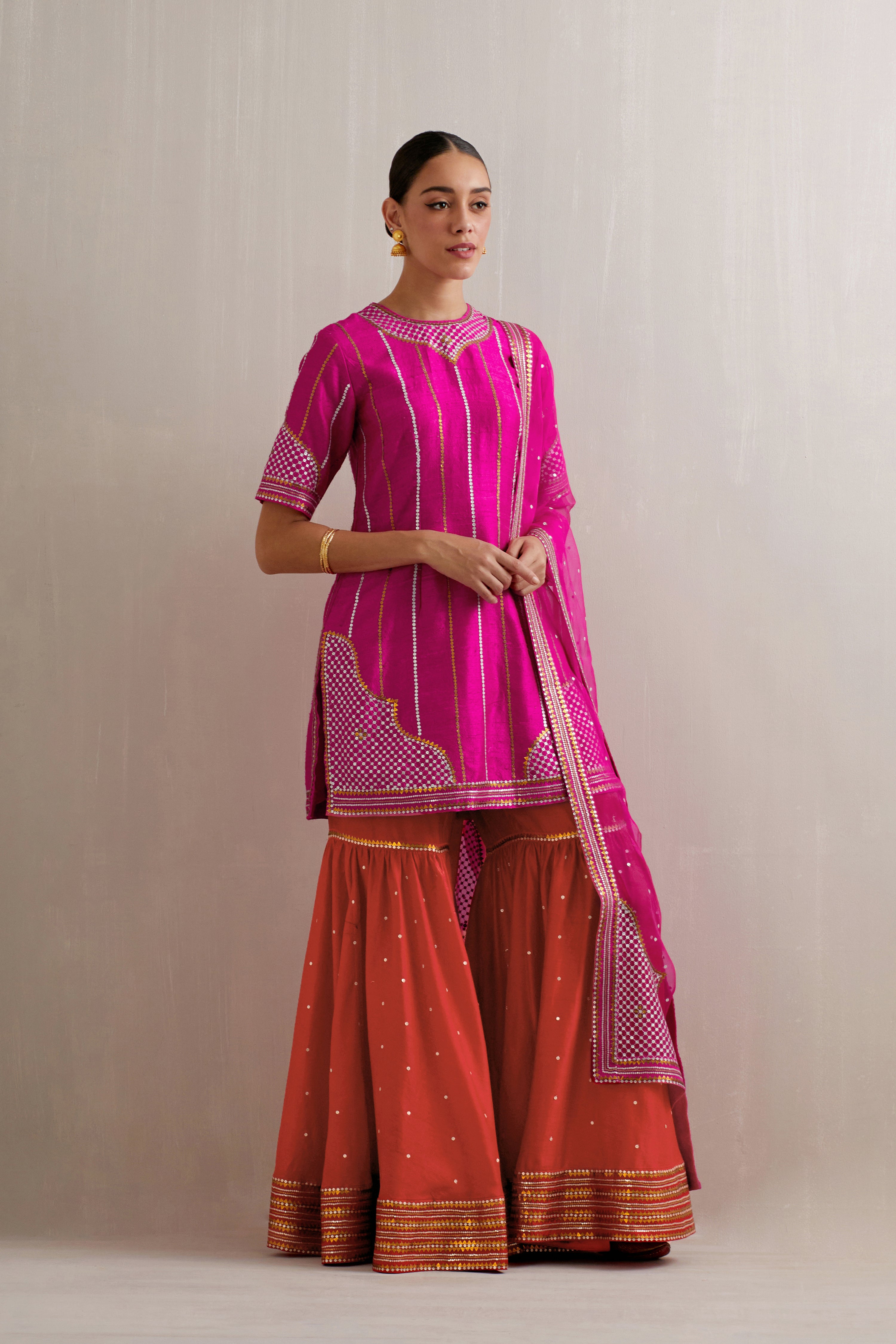 Jharokha And Jaal Sharara Set