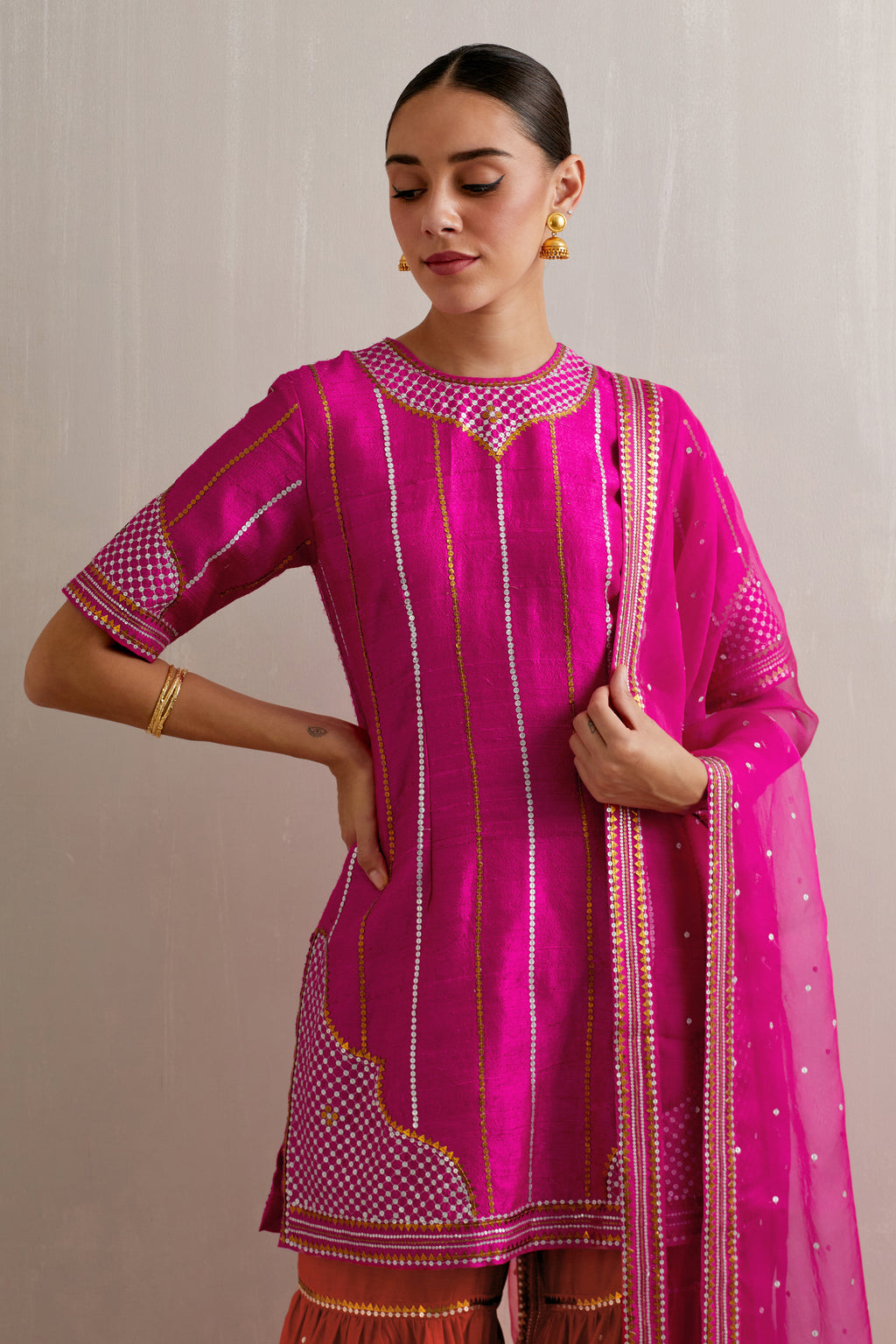 Jharokha And Jaal Sharara Set