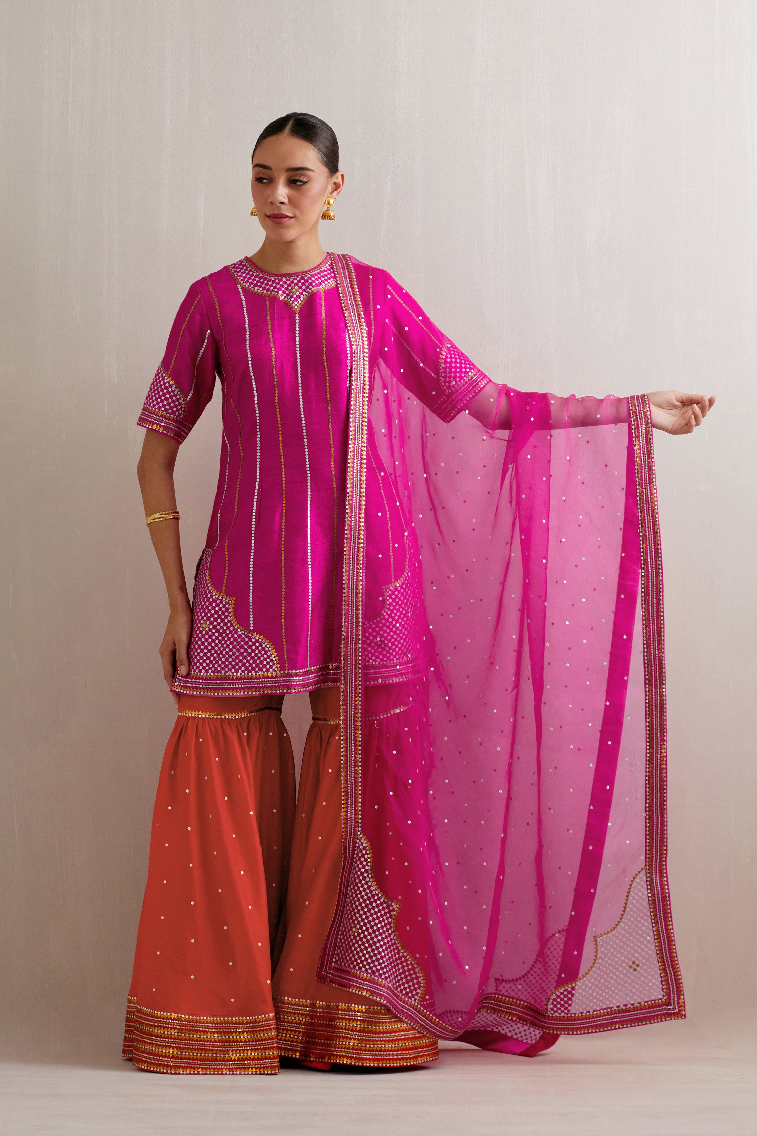 Jharokha And Jaal Sharara Set