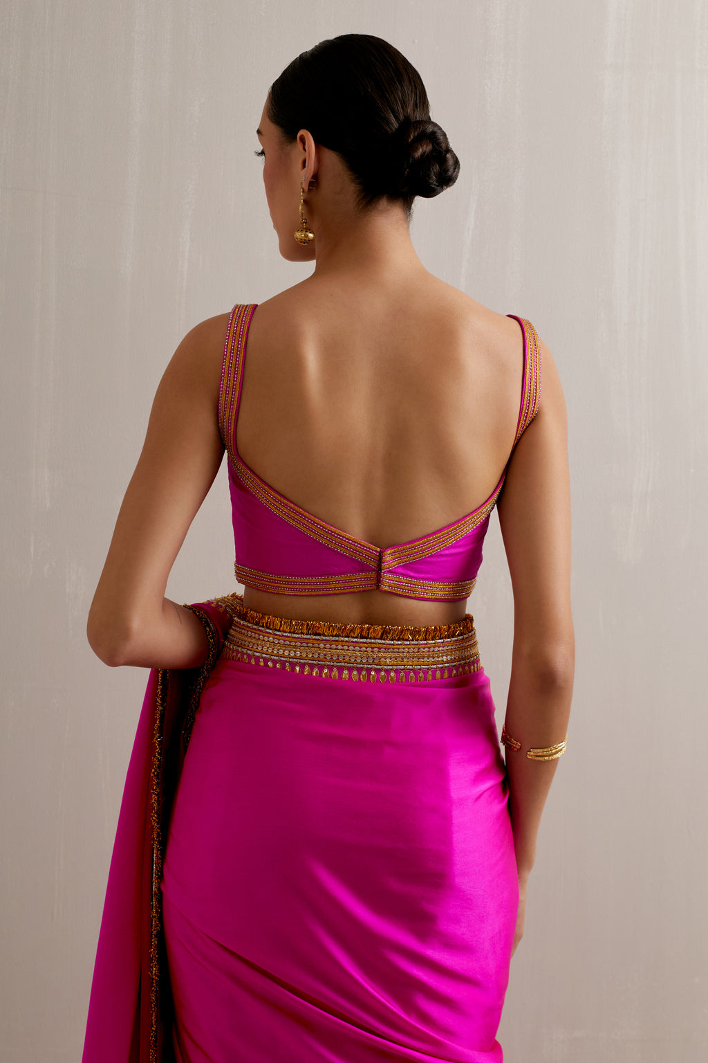 Gota And Jhaalar Border Saree