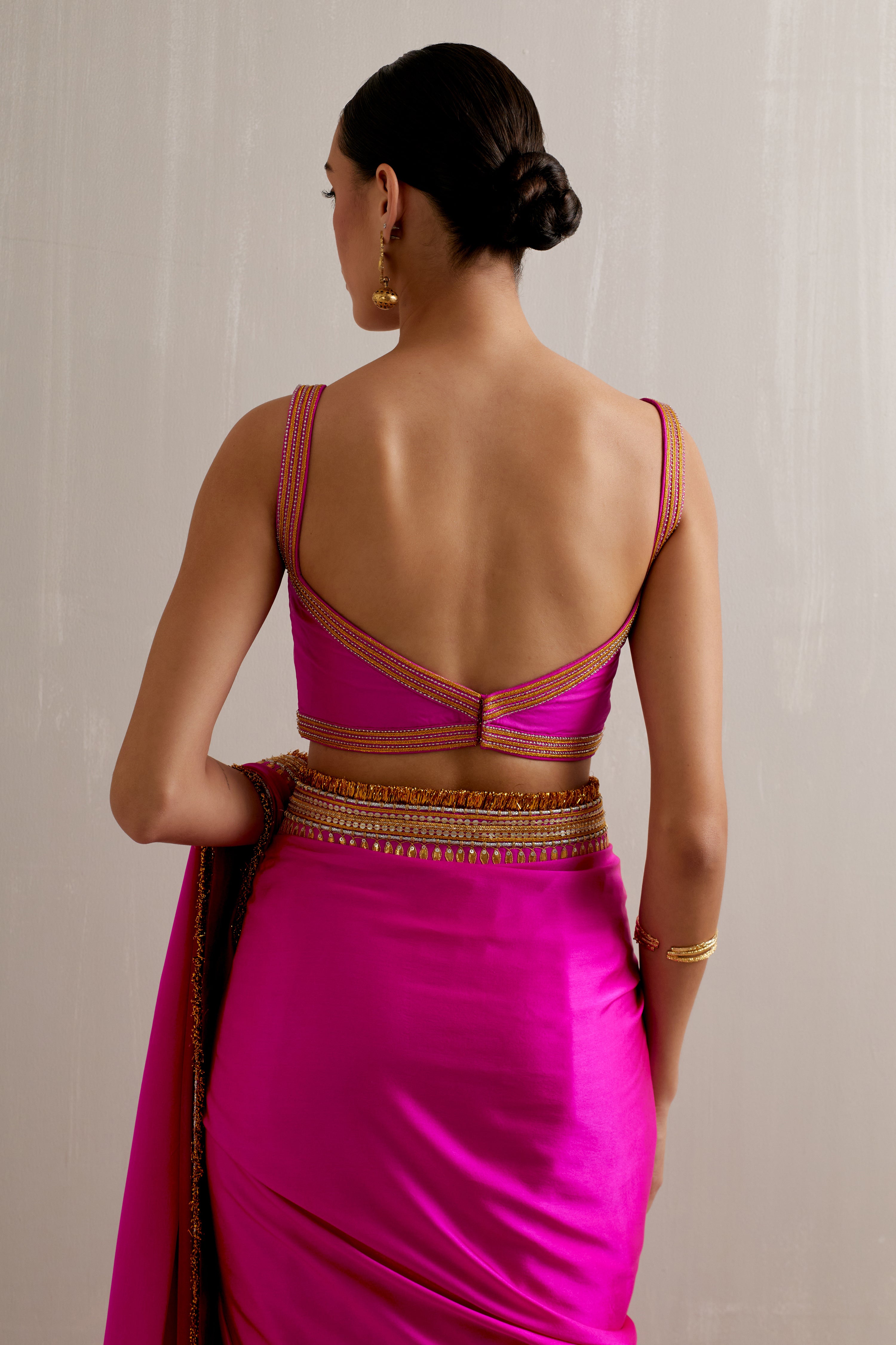 Gota And Jhaalar Border Saree