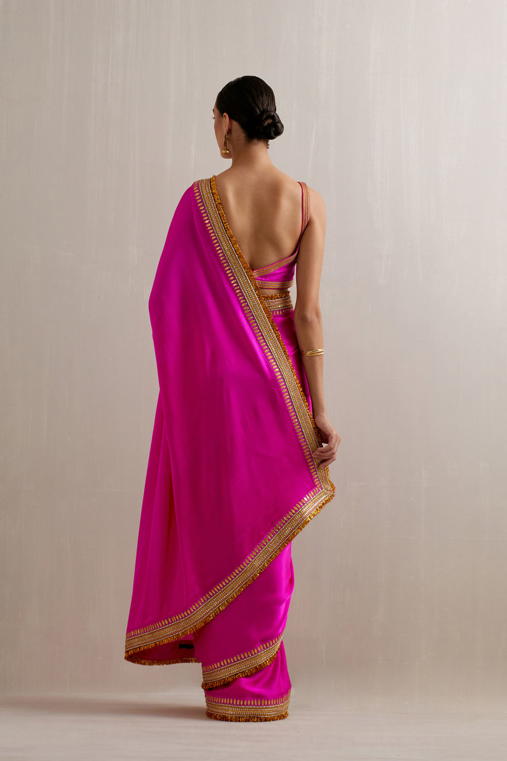Gota And Jhaalar Border Saree
