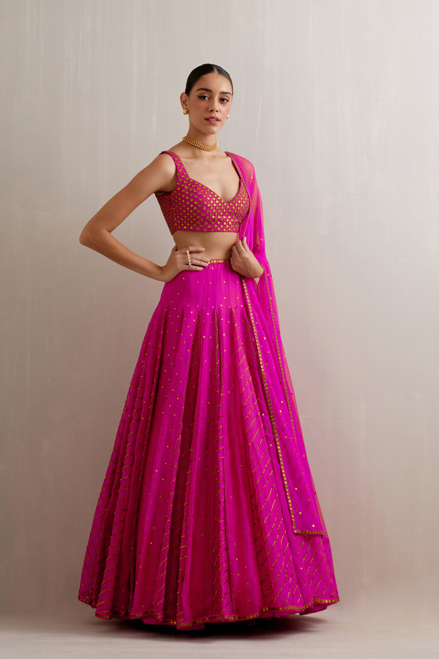 Godets Lehenga Set