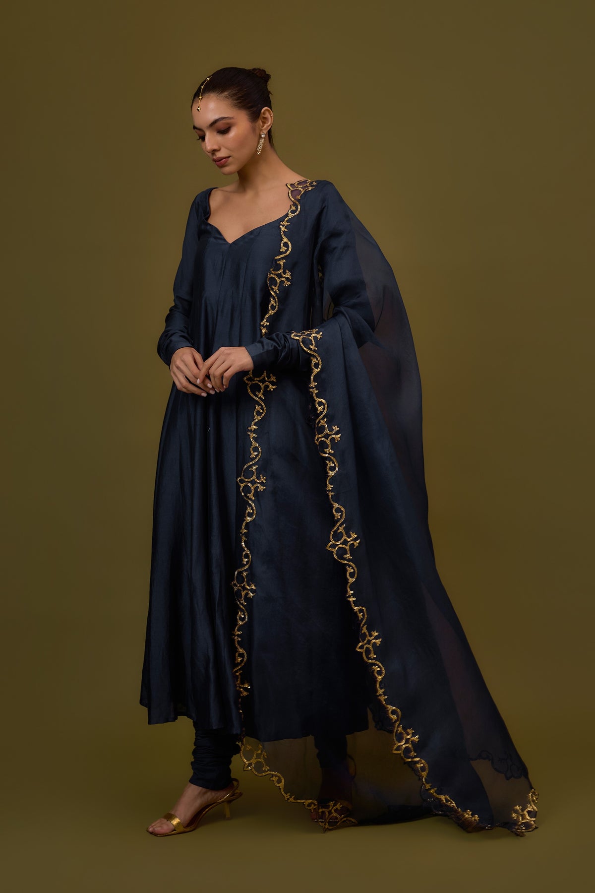 Baroque Dupatta Anarkali Set
