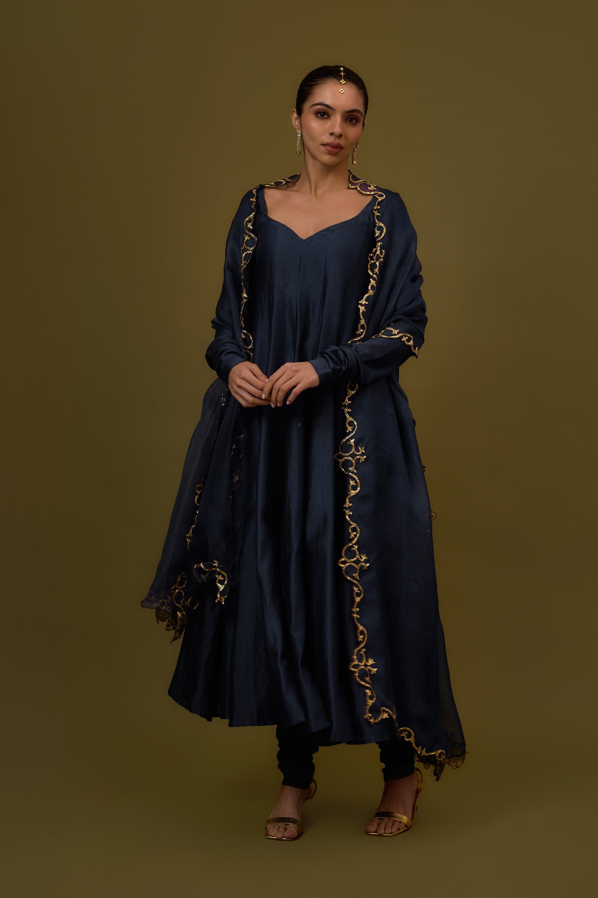 Baroque Dupatta Anarkali Set