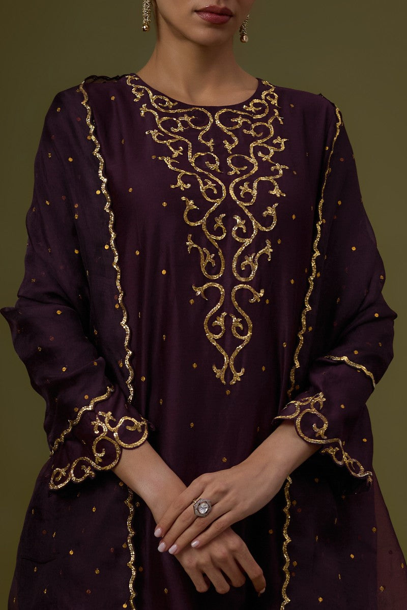 Baroque Yoke Kurta Set
