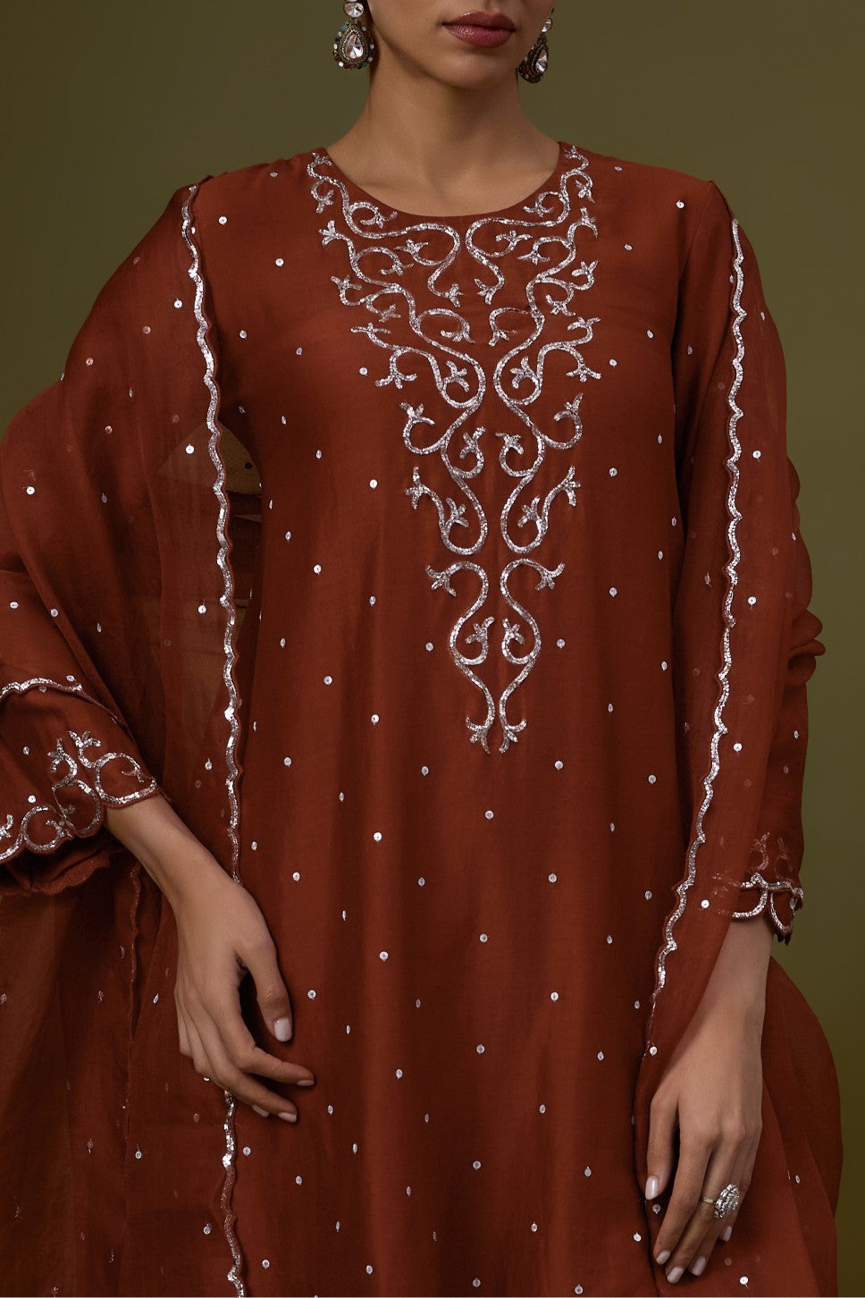 Baroque Yoke Kurta Set