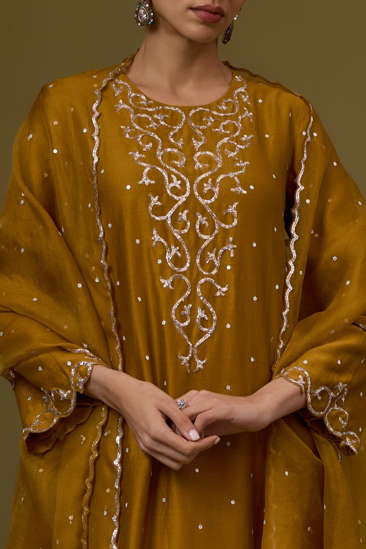 Baroque Yoke Kurta Set