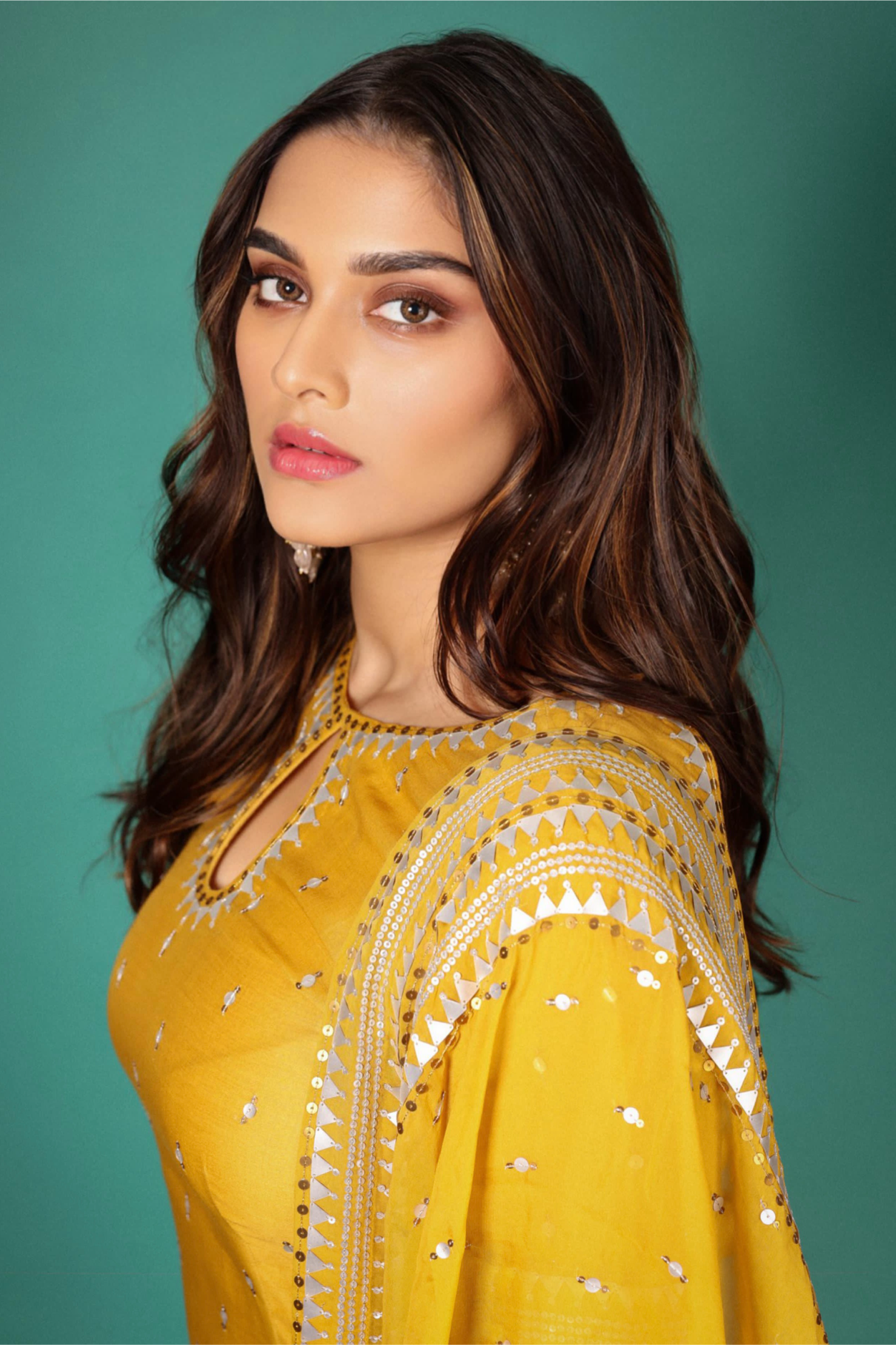 Keyhole Neckline Sharara Set