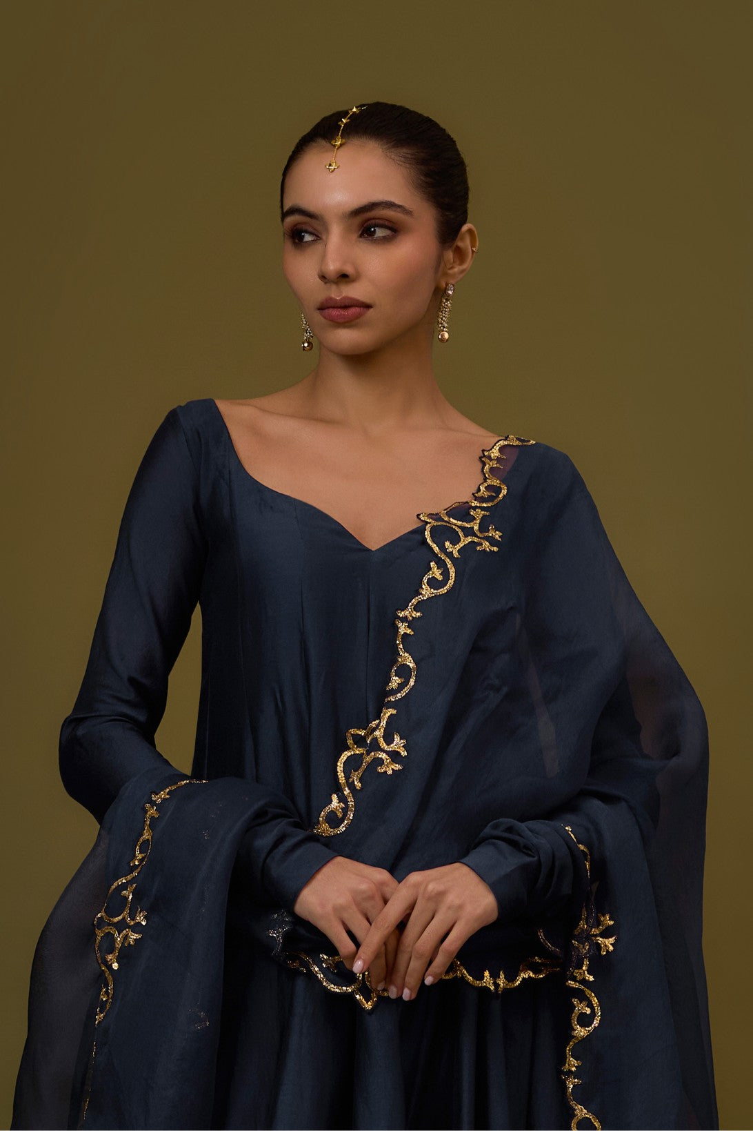 Baroque Dupatta Anarkali Set